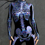 Blueish Psy Skeleton Costume