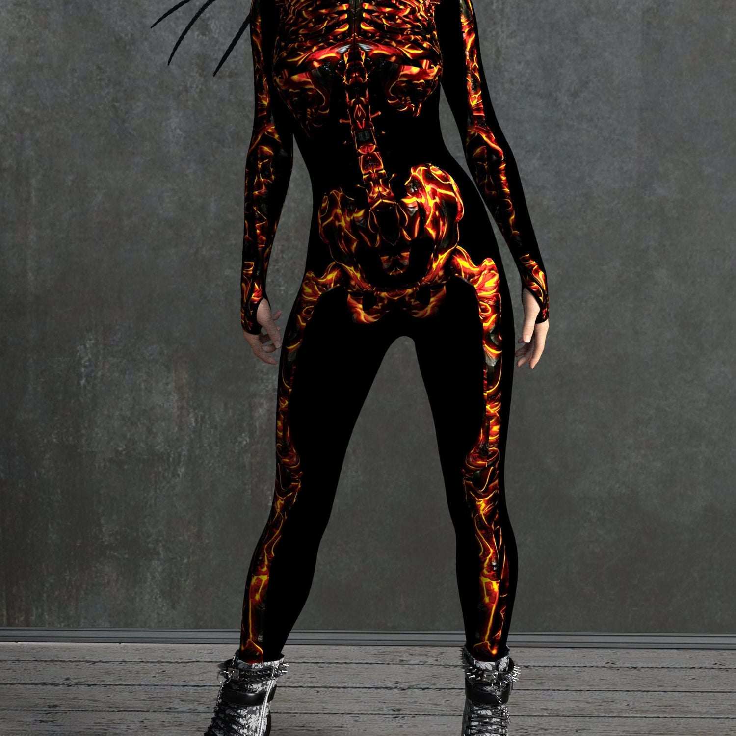 Lava Skeleton Costume 3