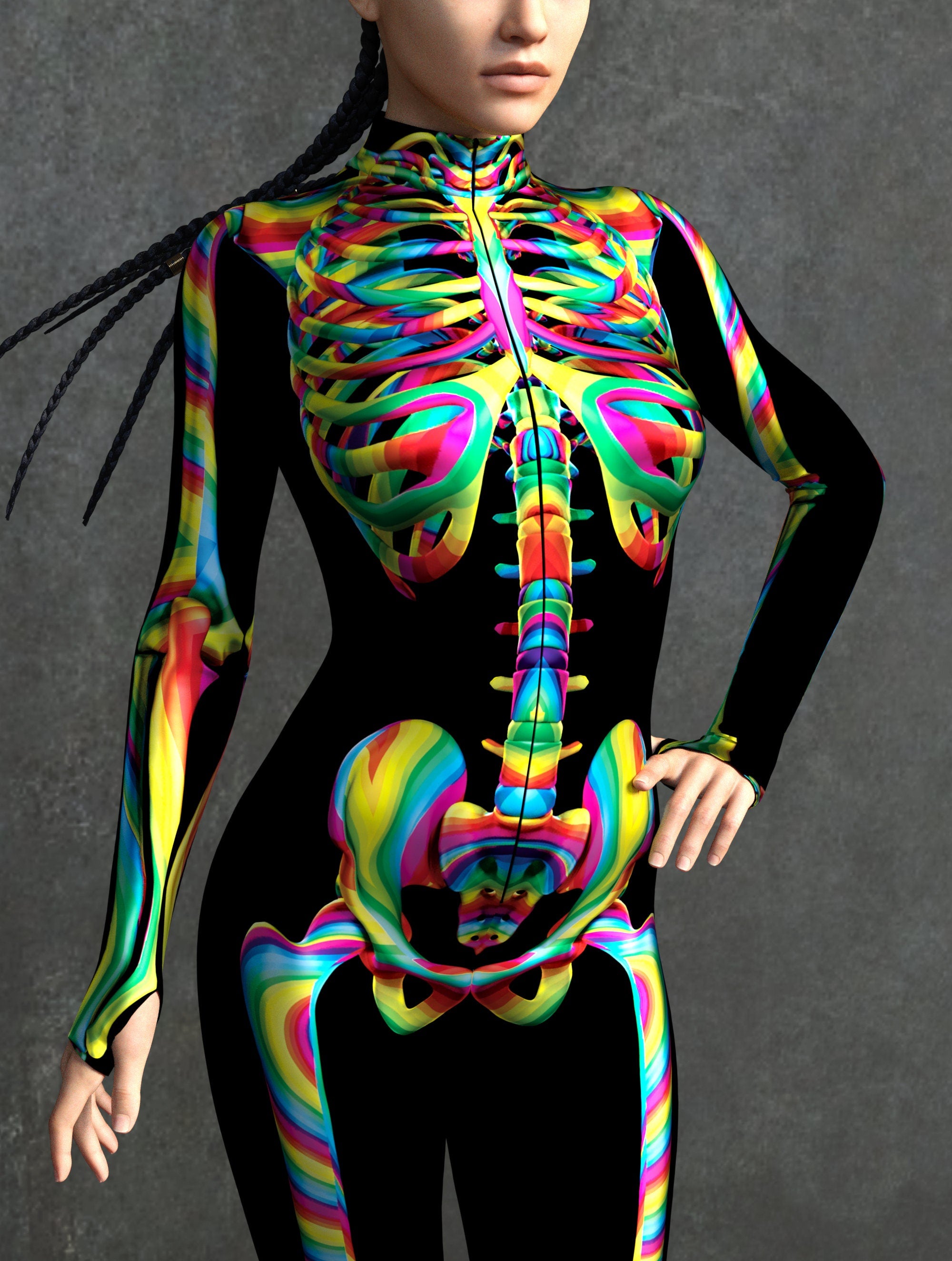 Rainbow Skeleton Costume – Candy Catz