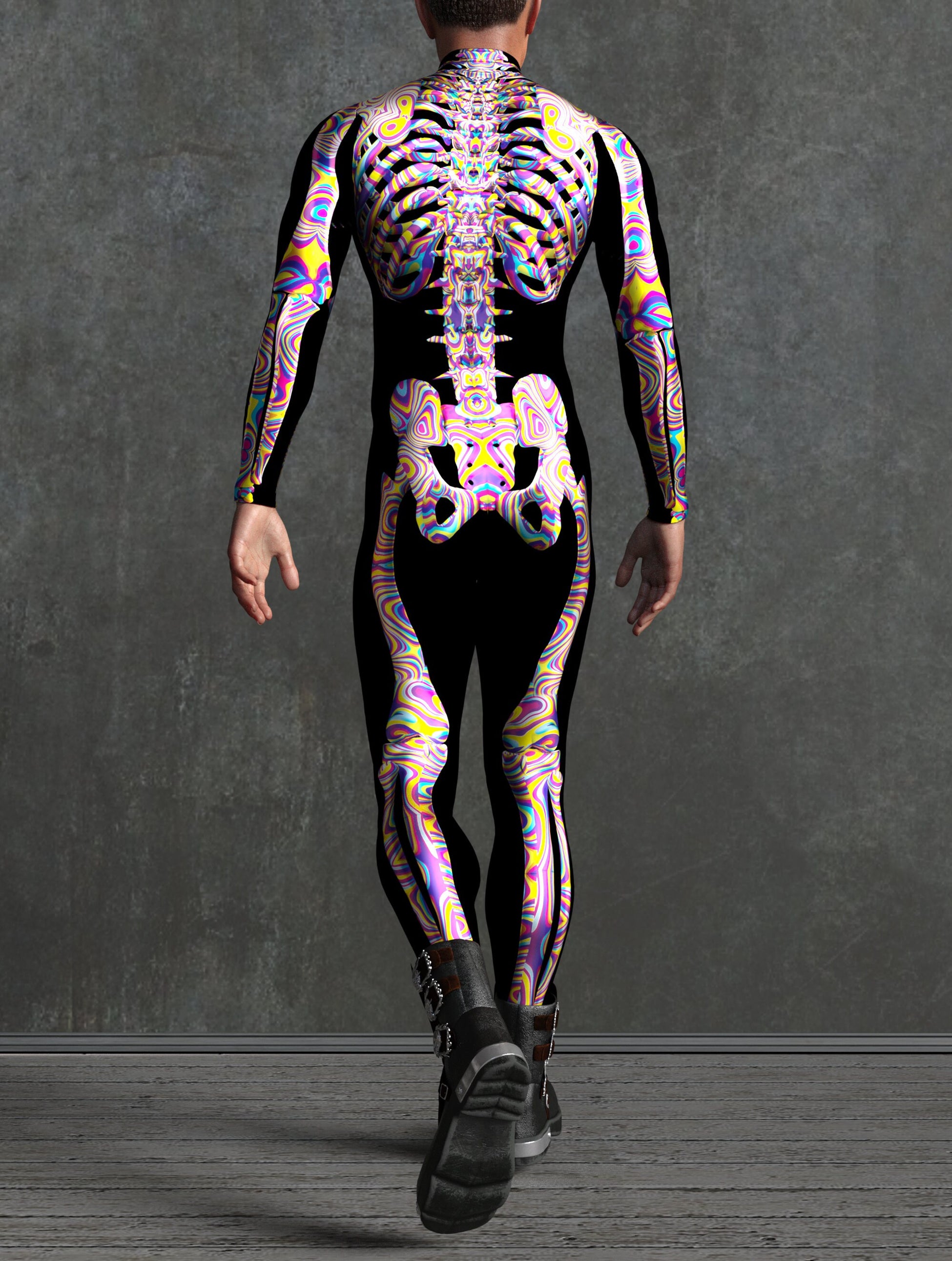 Candy Liquid Skeleton Male Costume 2