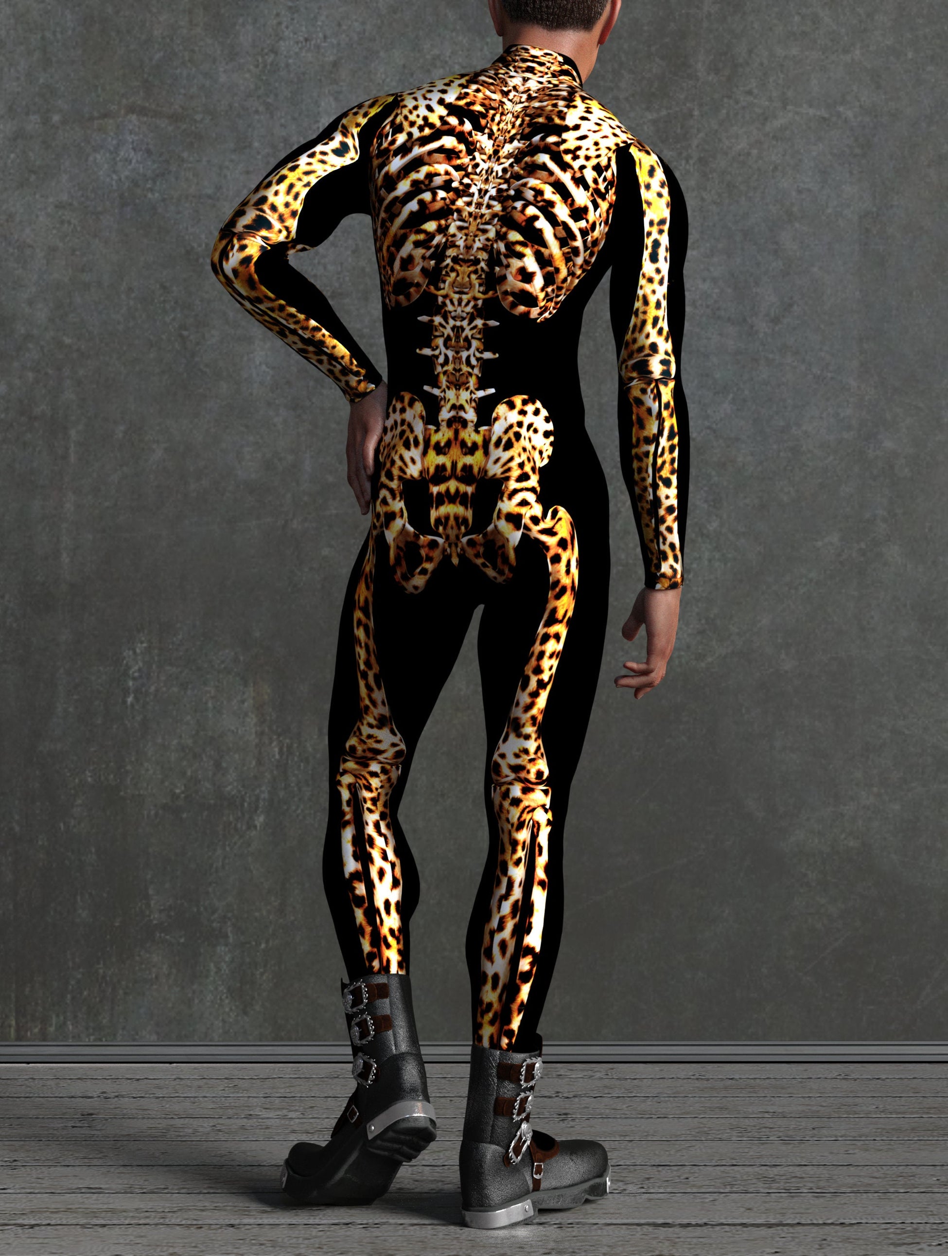Leopard Skeleton Male Costume 2
