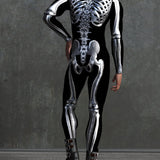 Silver Candy Skeleton Male Costume