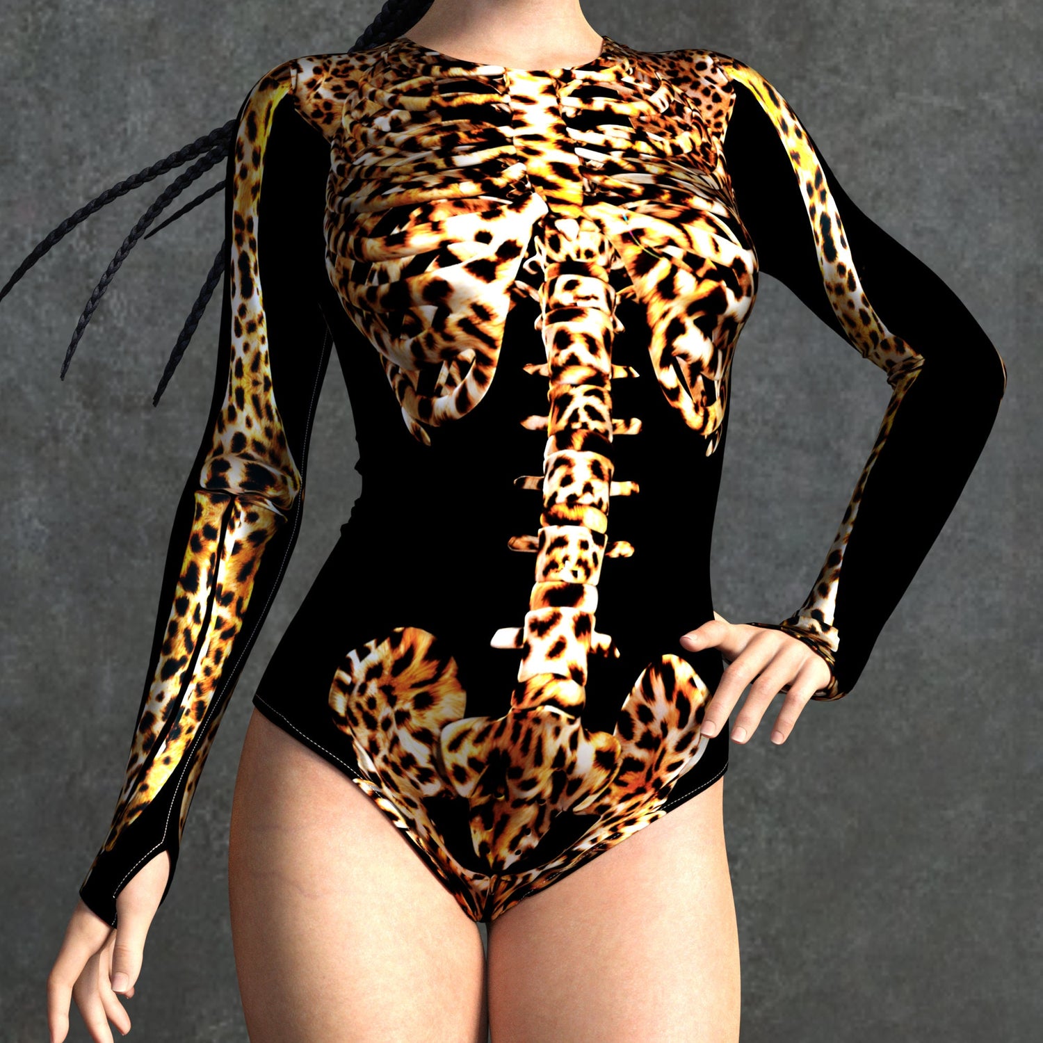 Leopard Skeleton Short Body