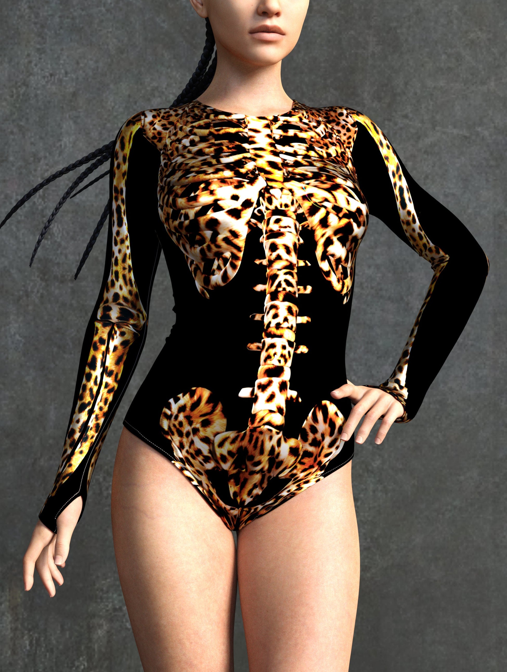Leopard Skeleton Short Body 1