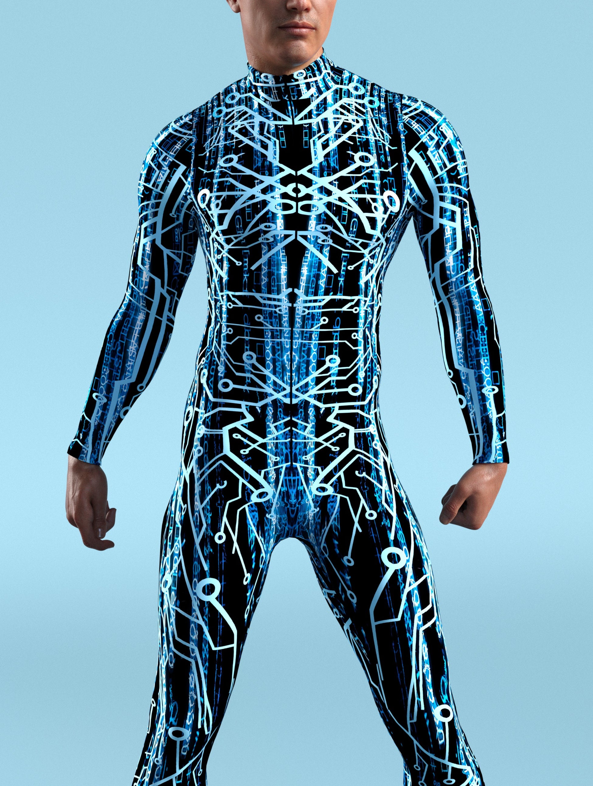 Agent Smith Blue Male Costume 1
