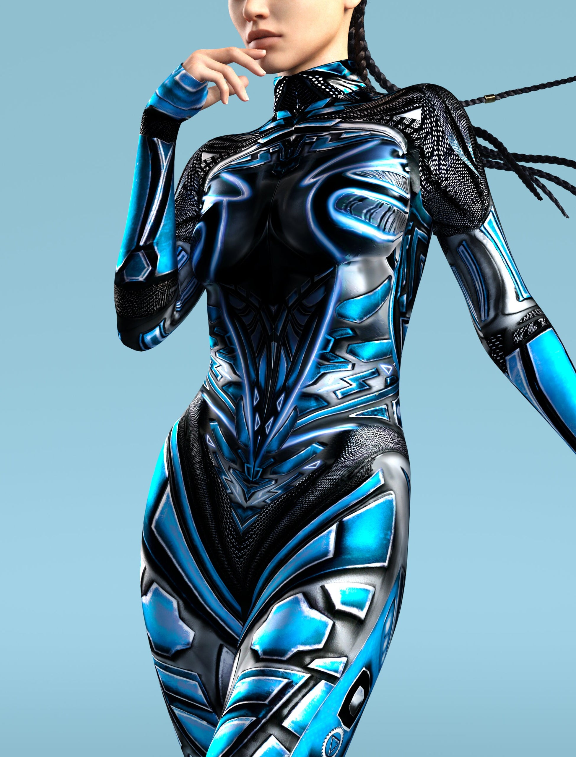 Cosmic Buster Blue Costume 1