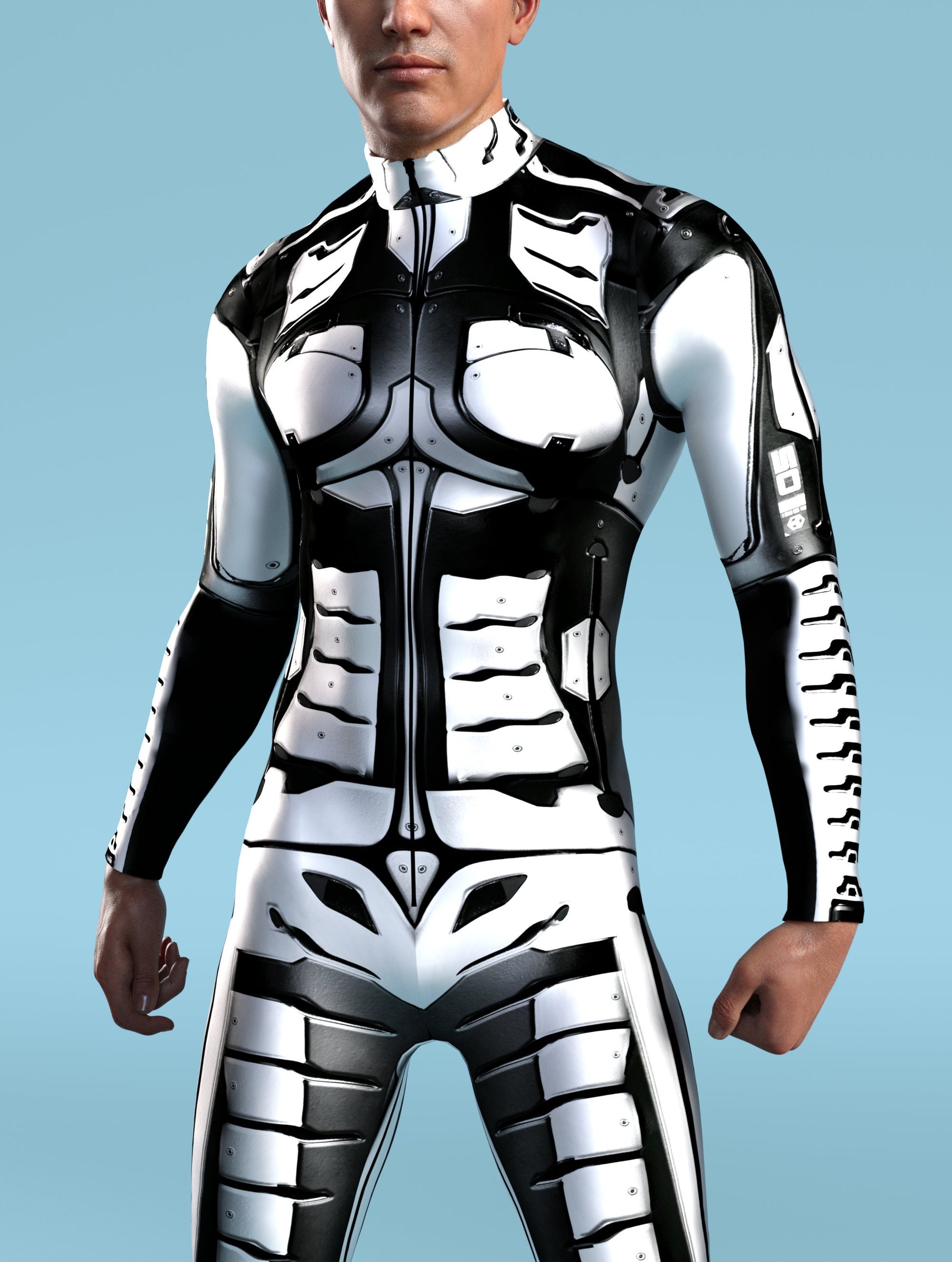Invader Skin BnW Male Costume 1