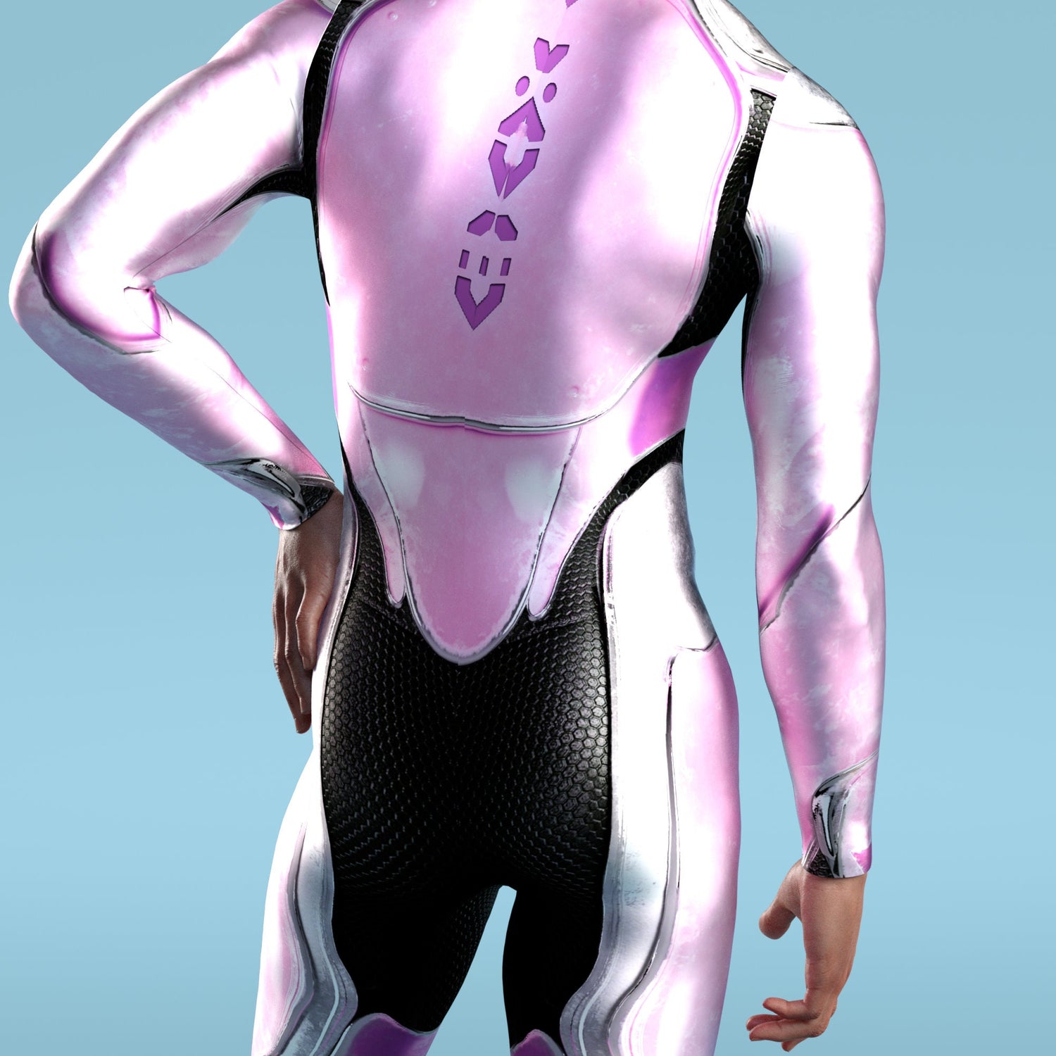 War Ranger Pink Male Costume Pink