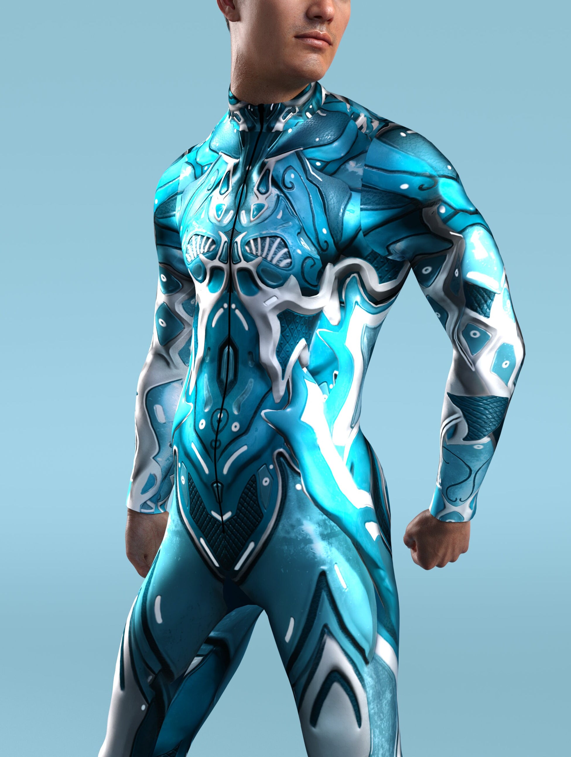 Ice Witcher Male Costume 2