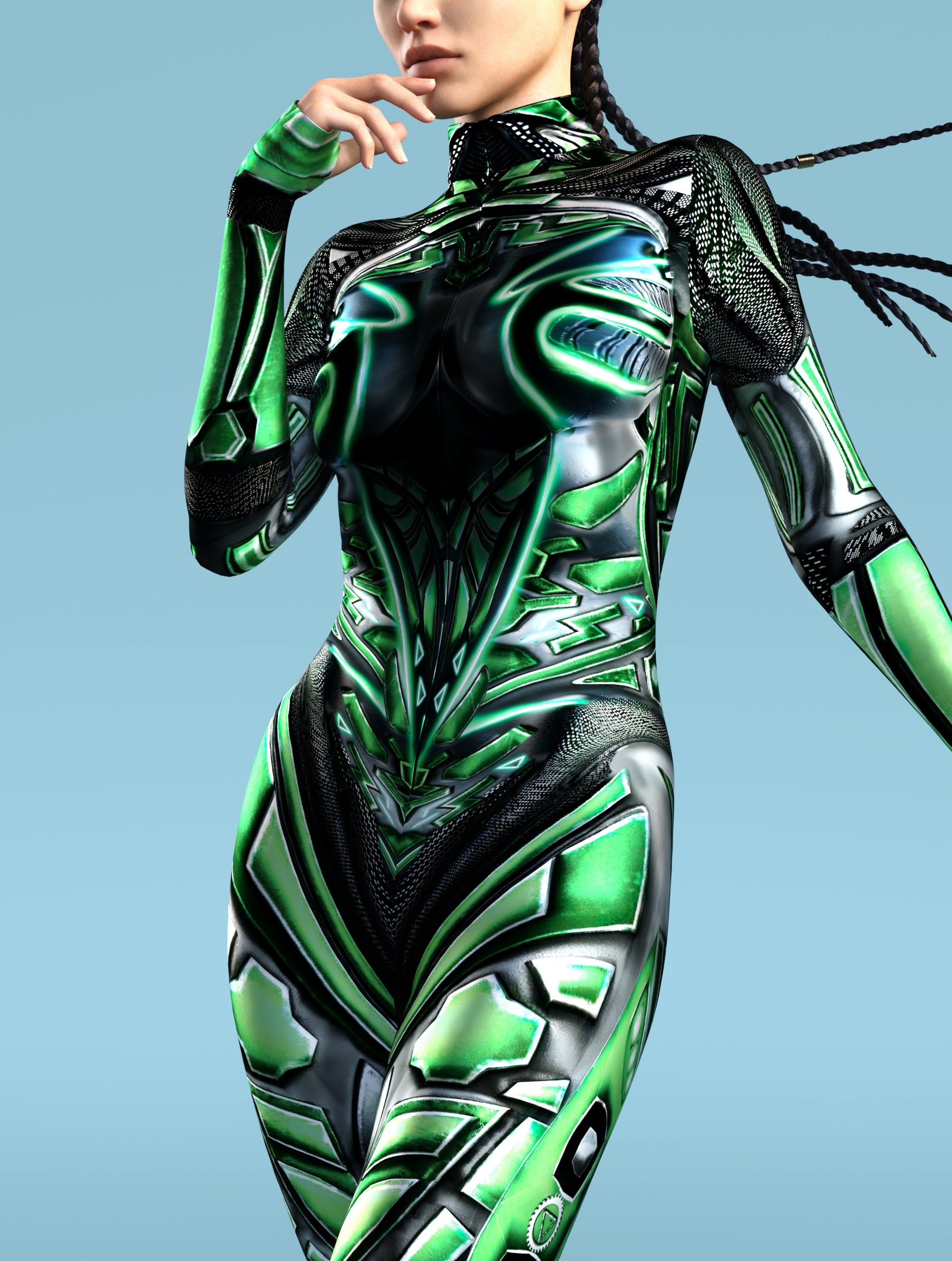 Cosmic Buster Green Costume 1
