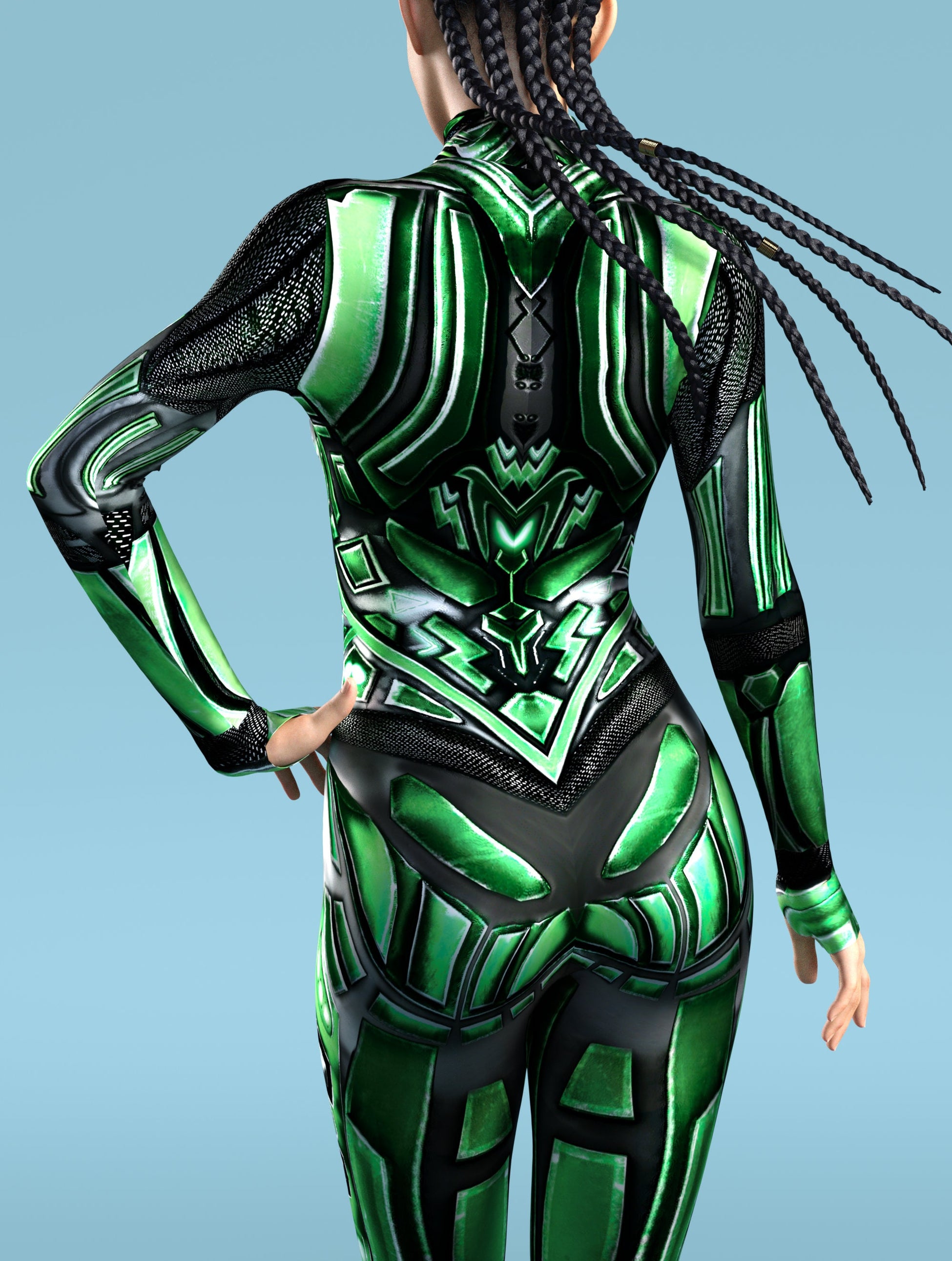 Cosmic Buster Green Costume 2