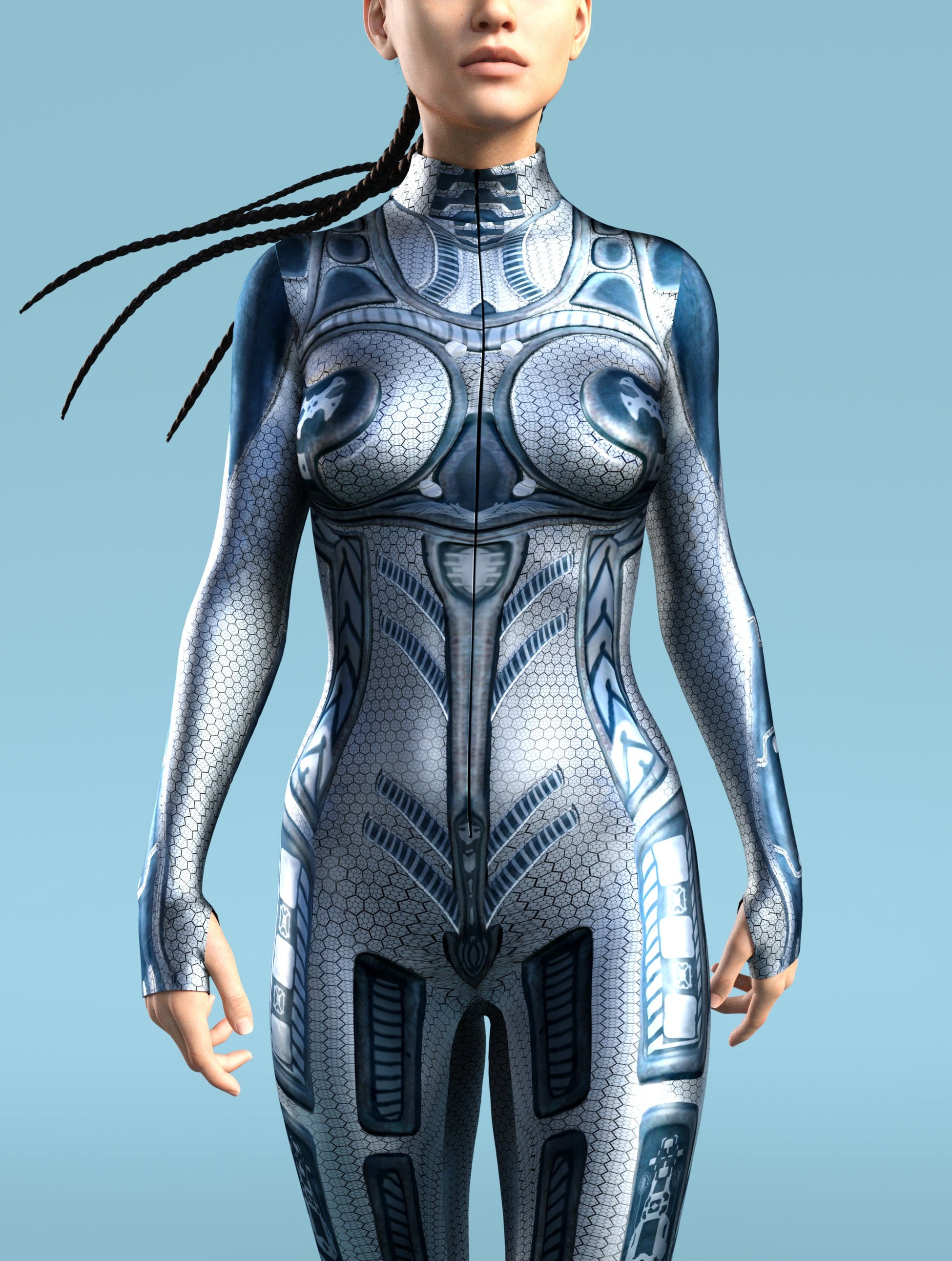 Sky Chaser Blue Costume 2