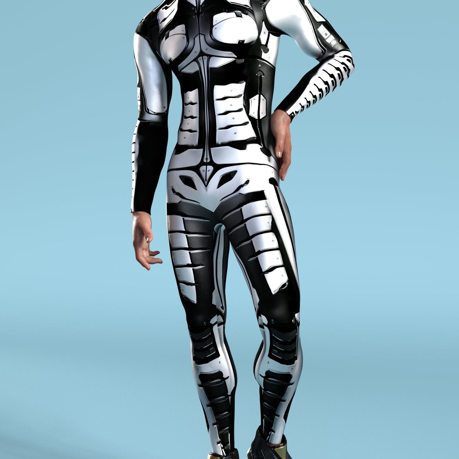 Invader Skin BnW Male Costume Cosplay