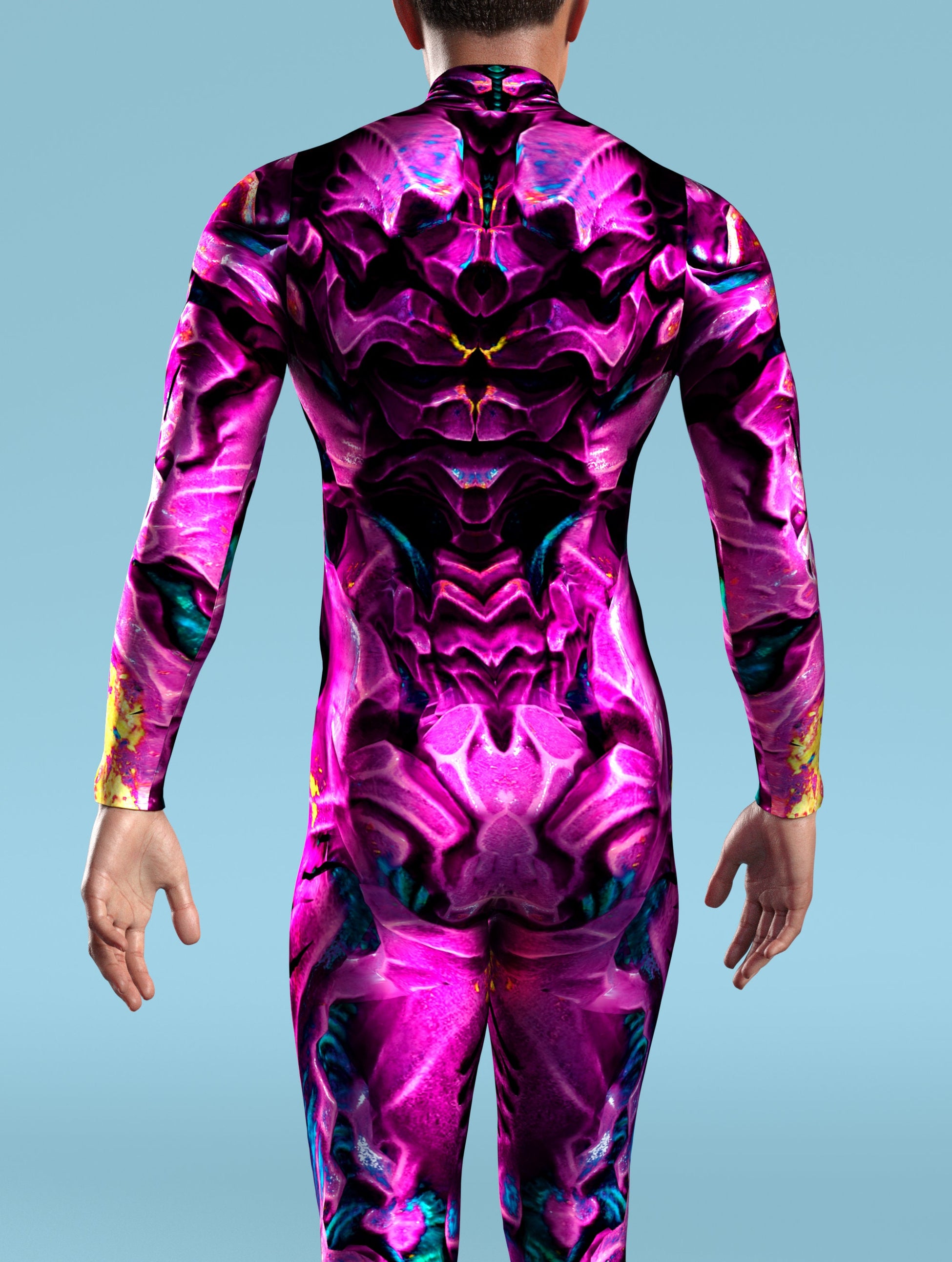 Kryptonian Armour Magenta Male Costume 2