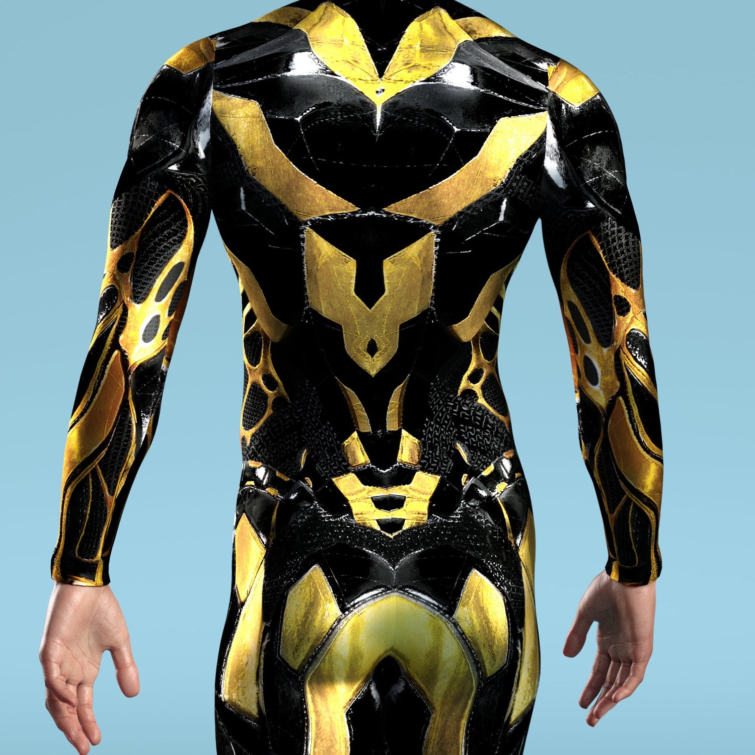 Scorpio Black Male Costume Lycra