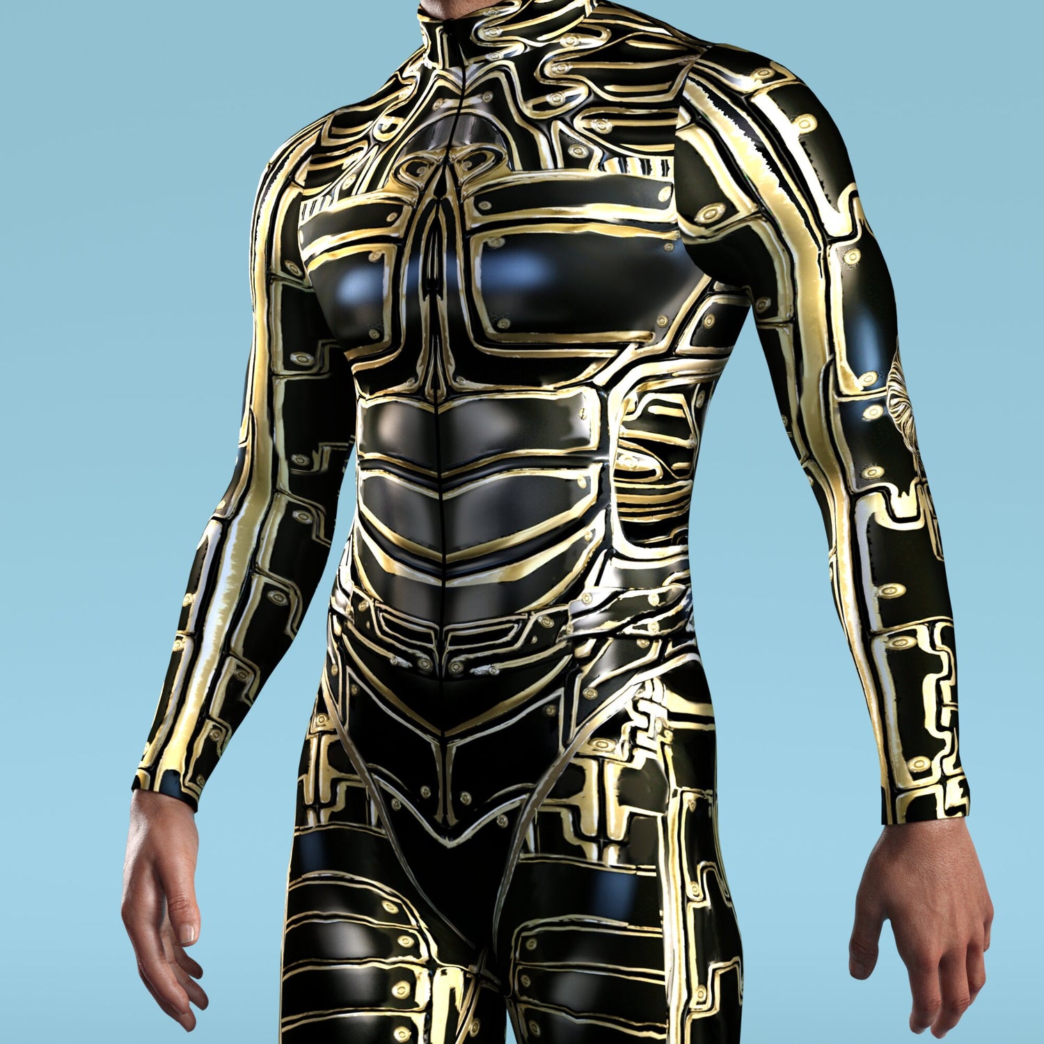 Nefer Phantom Male Costume Lycra