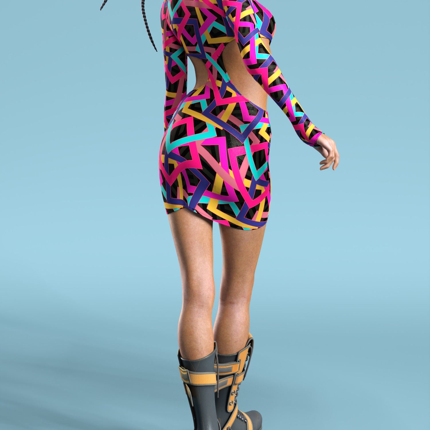 Enigma Side-Cutout Dress Lycra