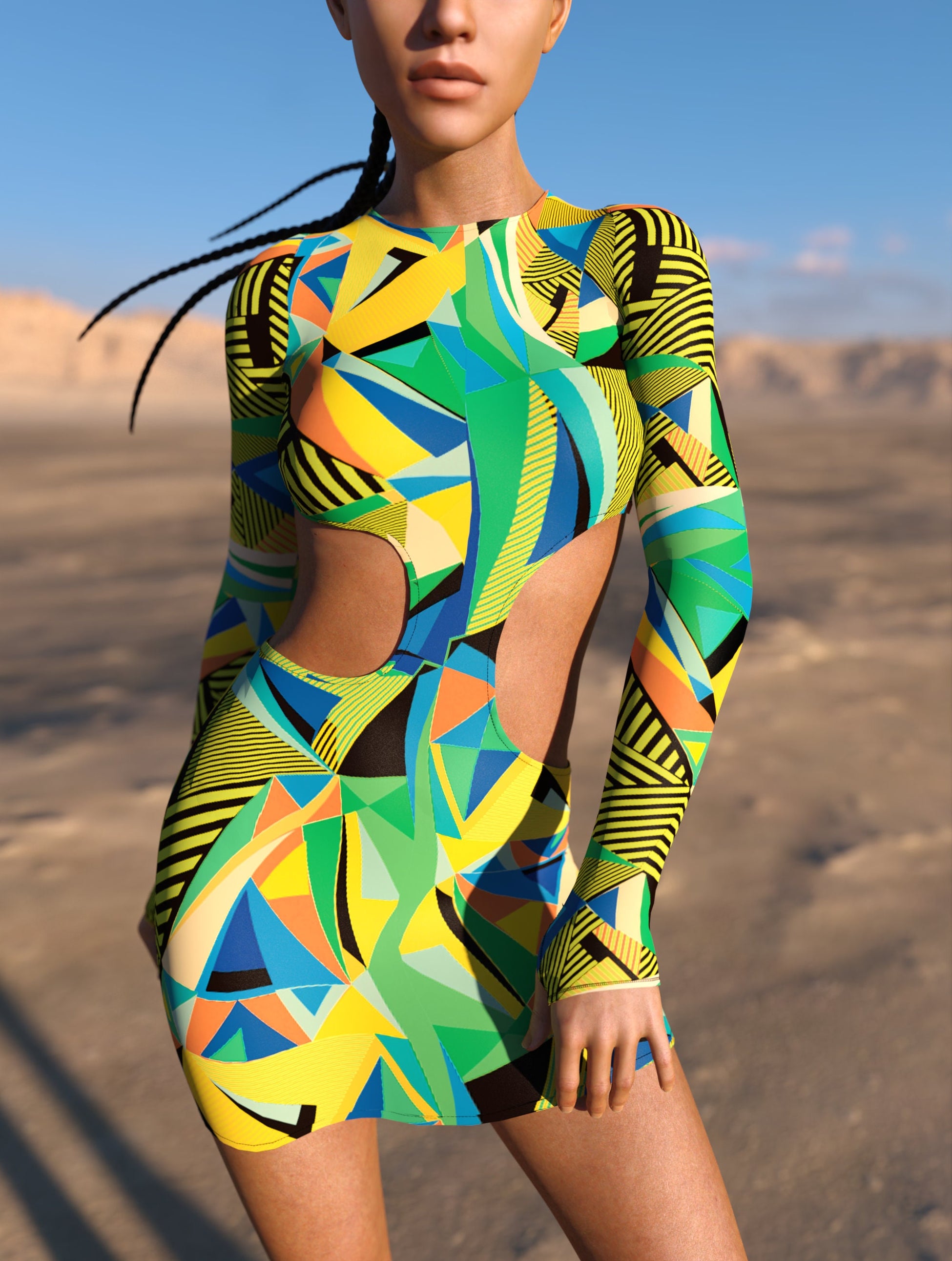 Jade Behemoth Side-Cutout Dress 1