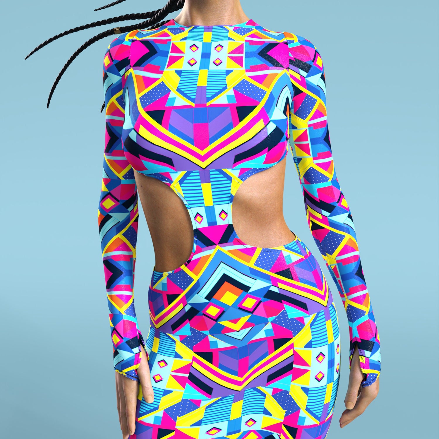 Women Tesseract Side-Cutout Dress
