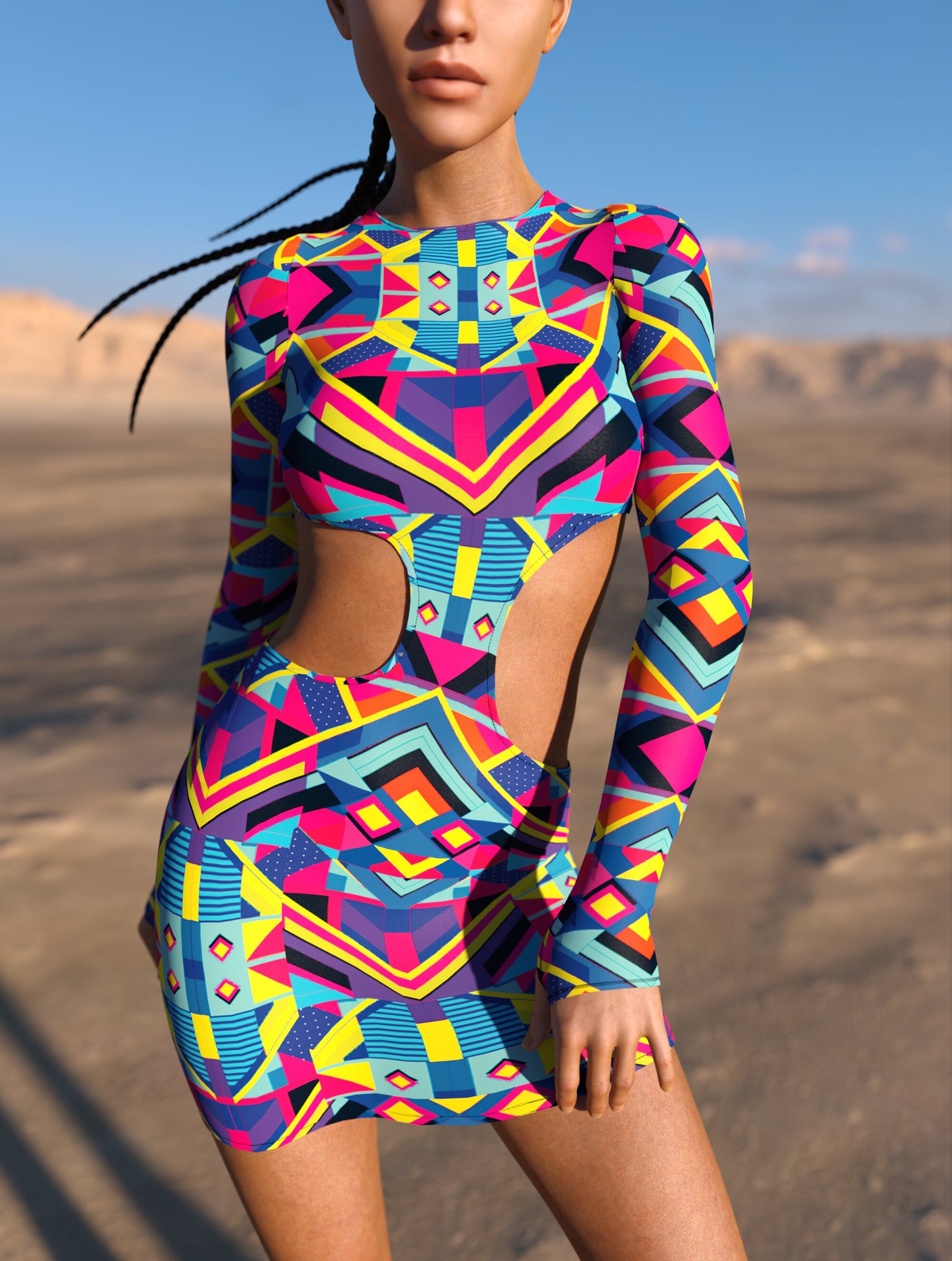 Tesseract Side-Cutout Dress 1