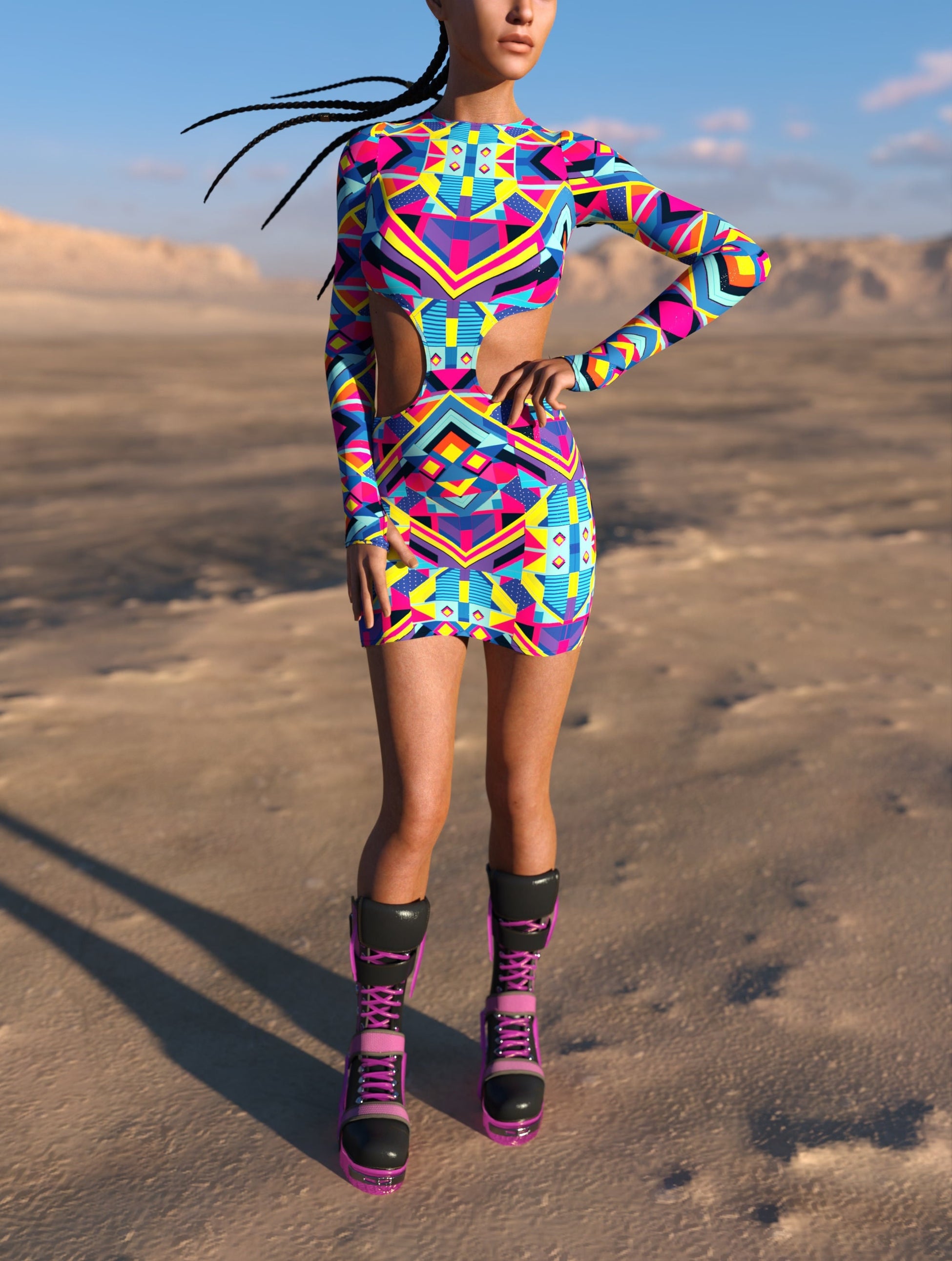 Tesseract Side-Cutout Dress 2