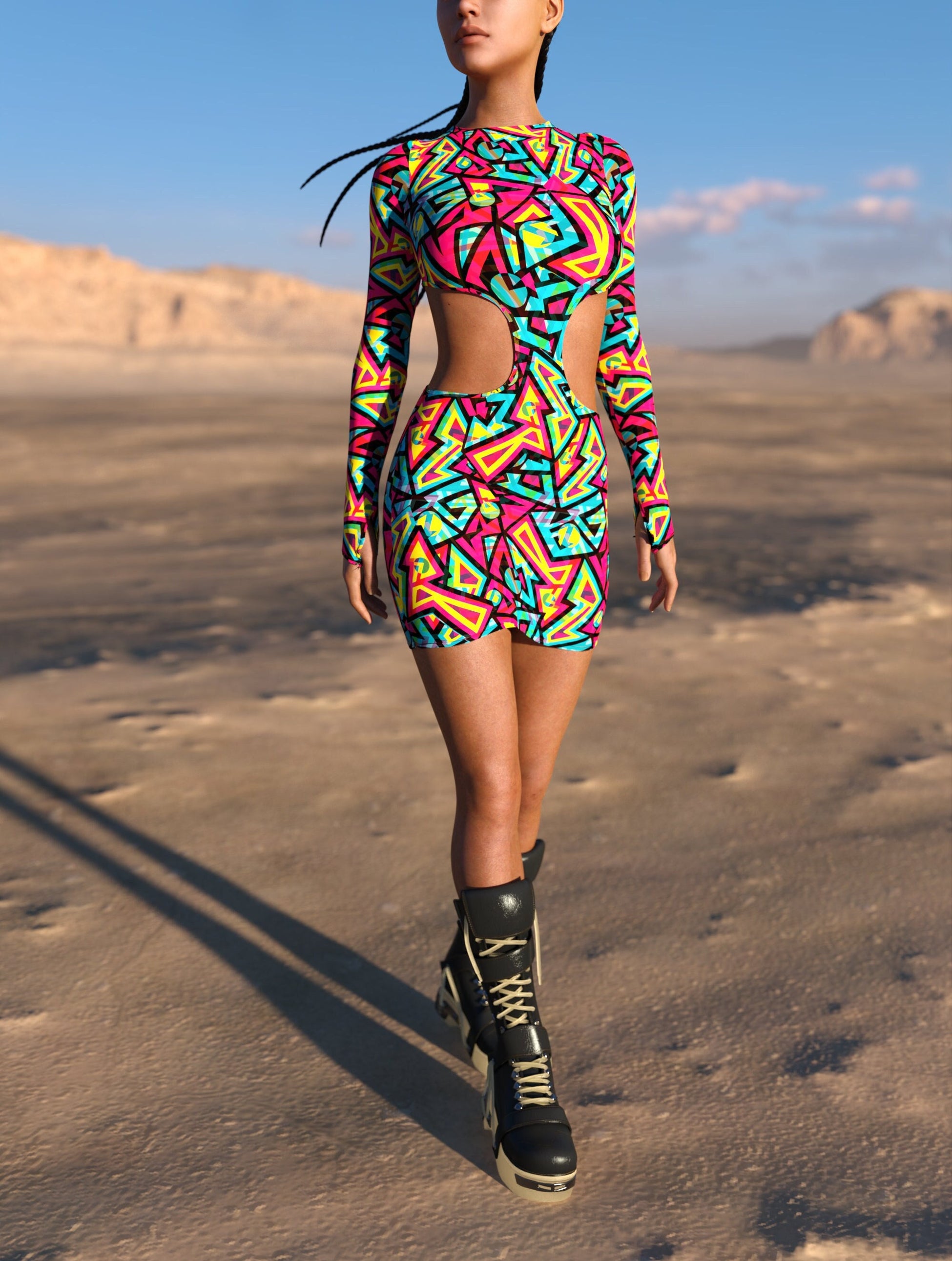 Bazaar Side-Cutout Dress 2