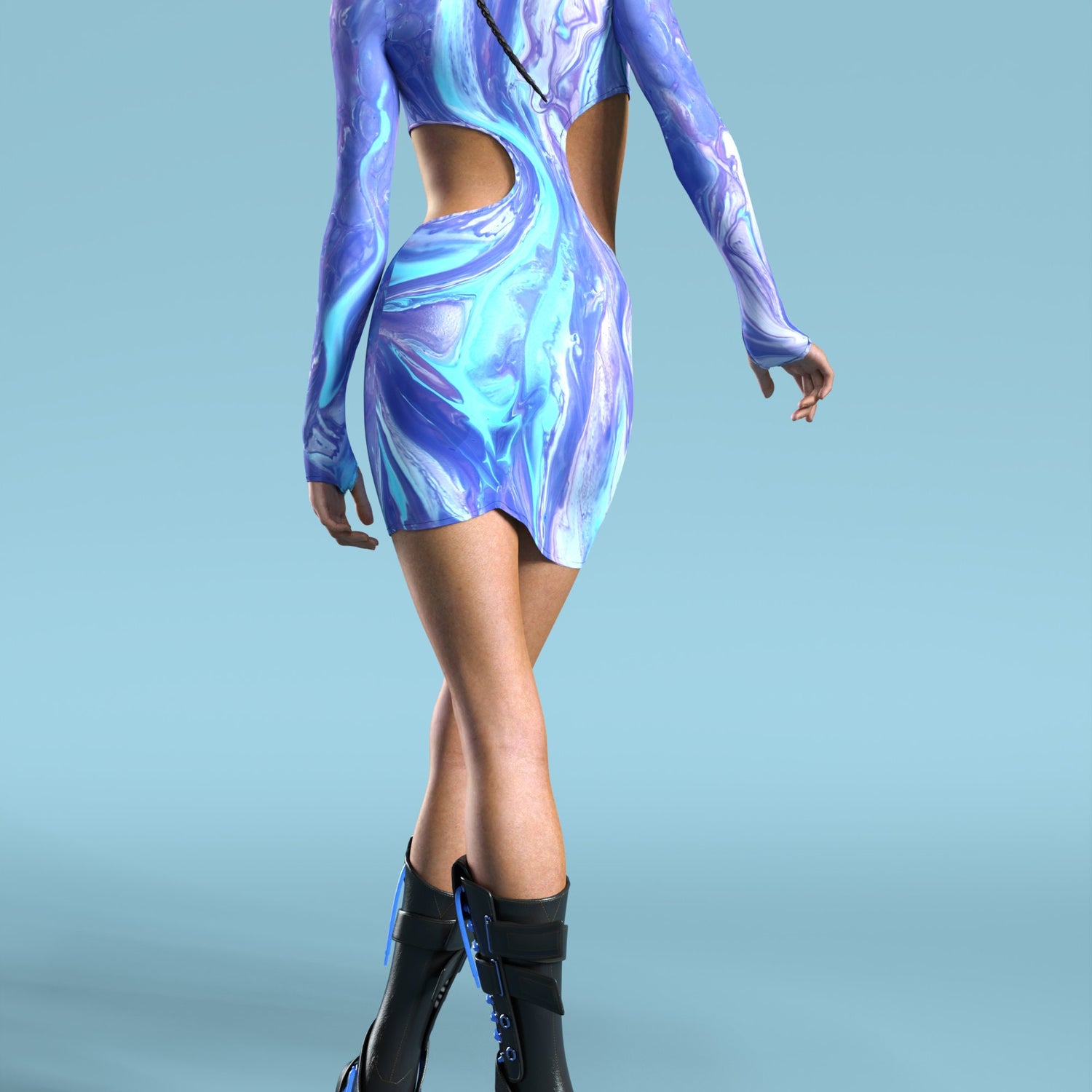 Catharctic Side-Cutout Dress Festival, Club