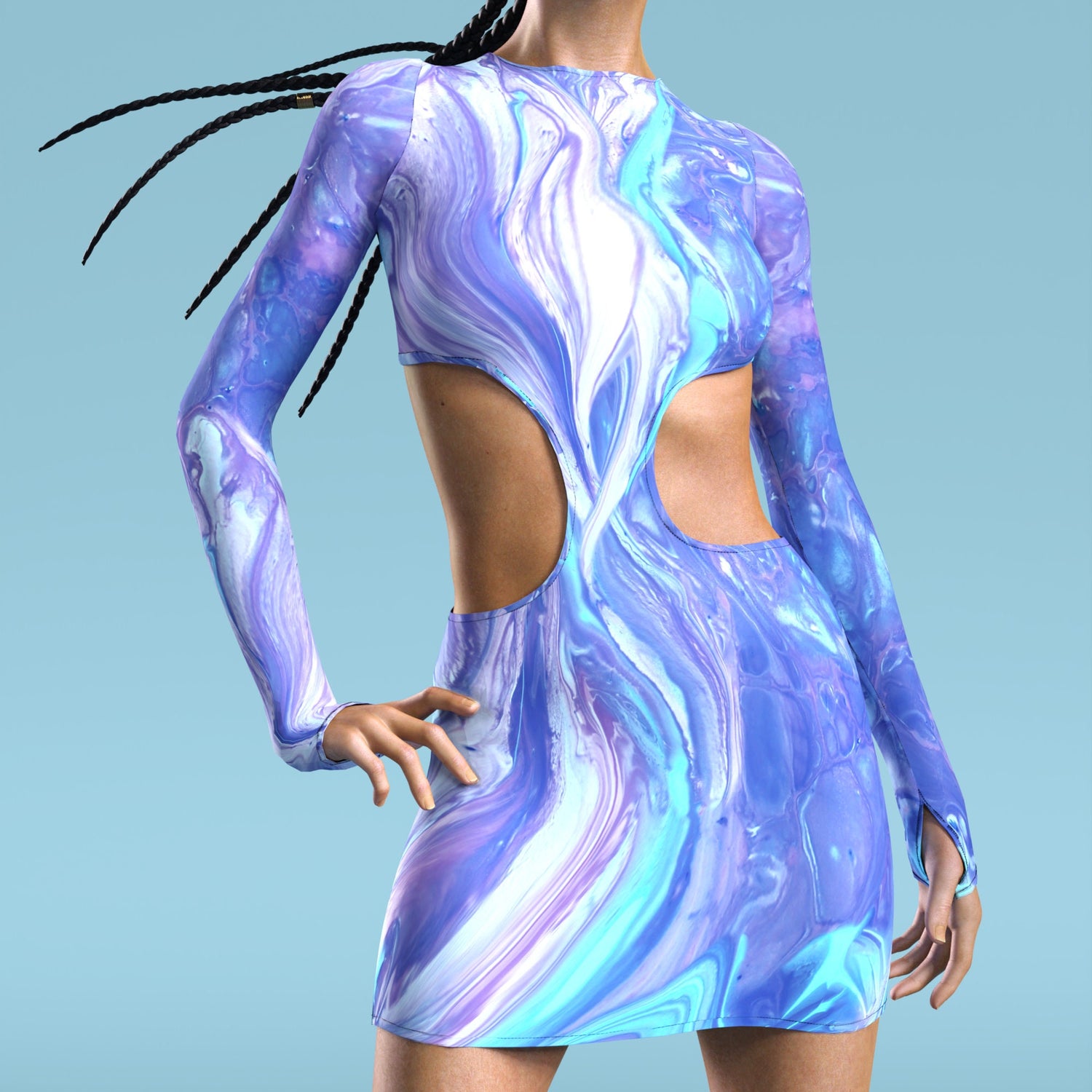 Catharctic Side-Cutout Dress Lycra