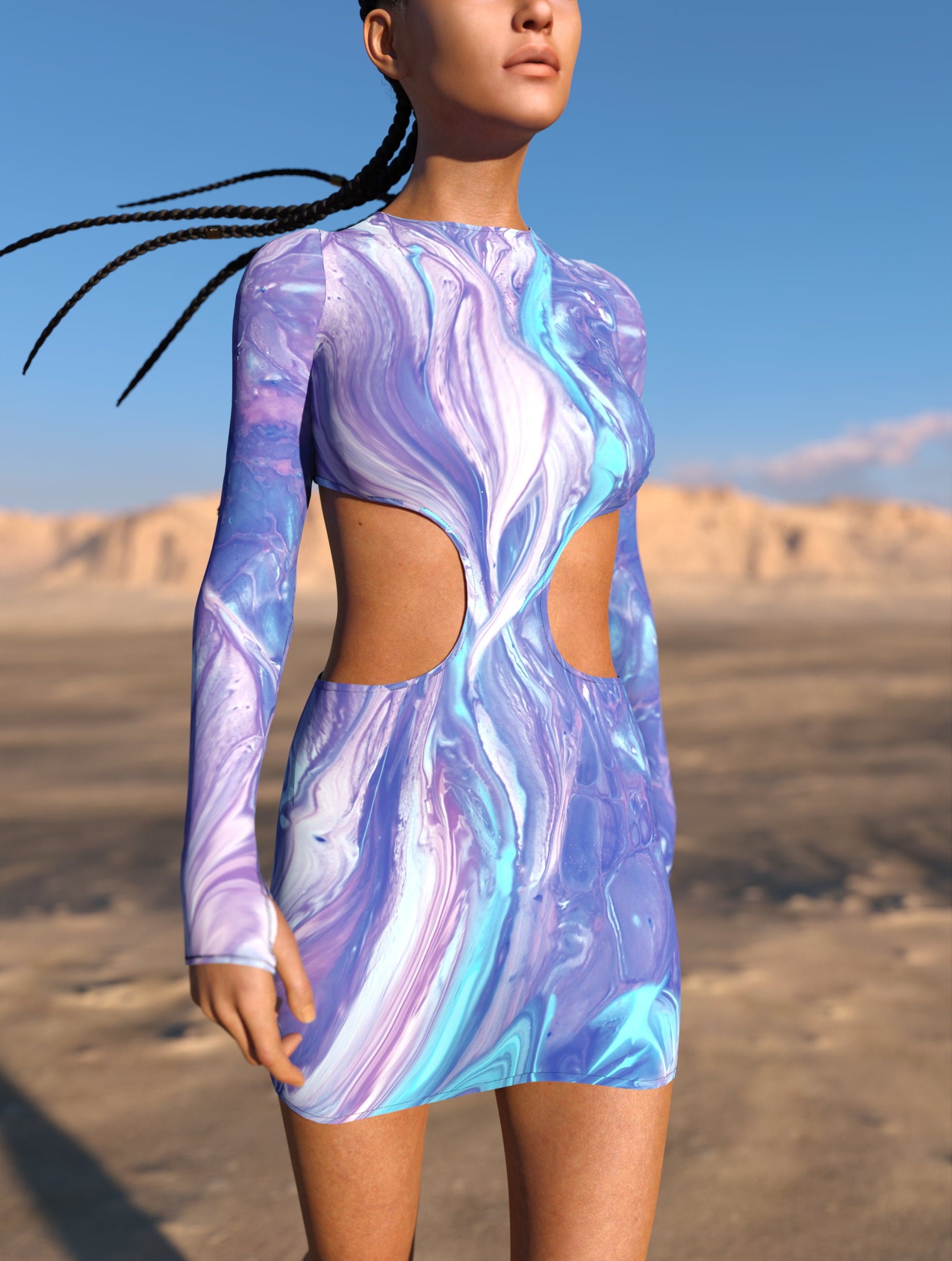 Catharctic Side-Cutout Dress 1
