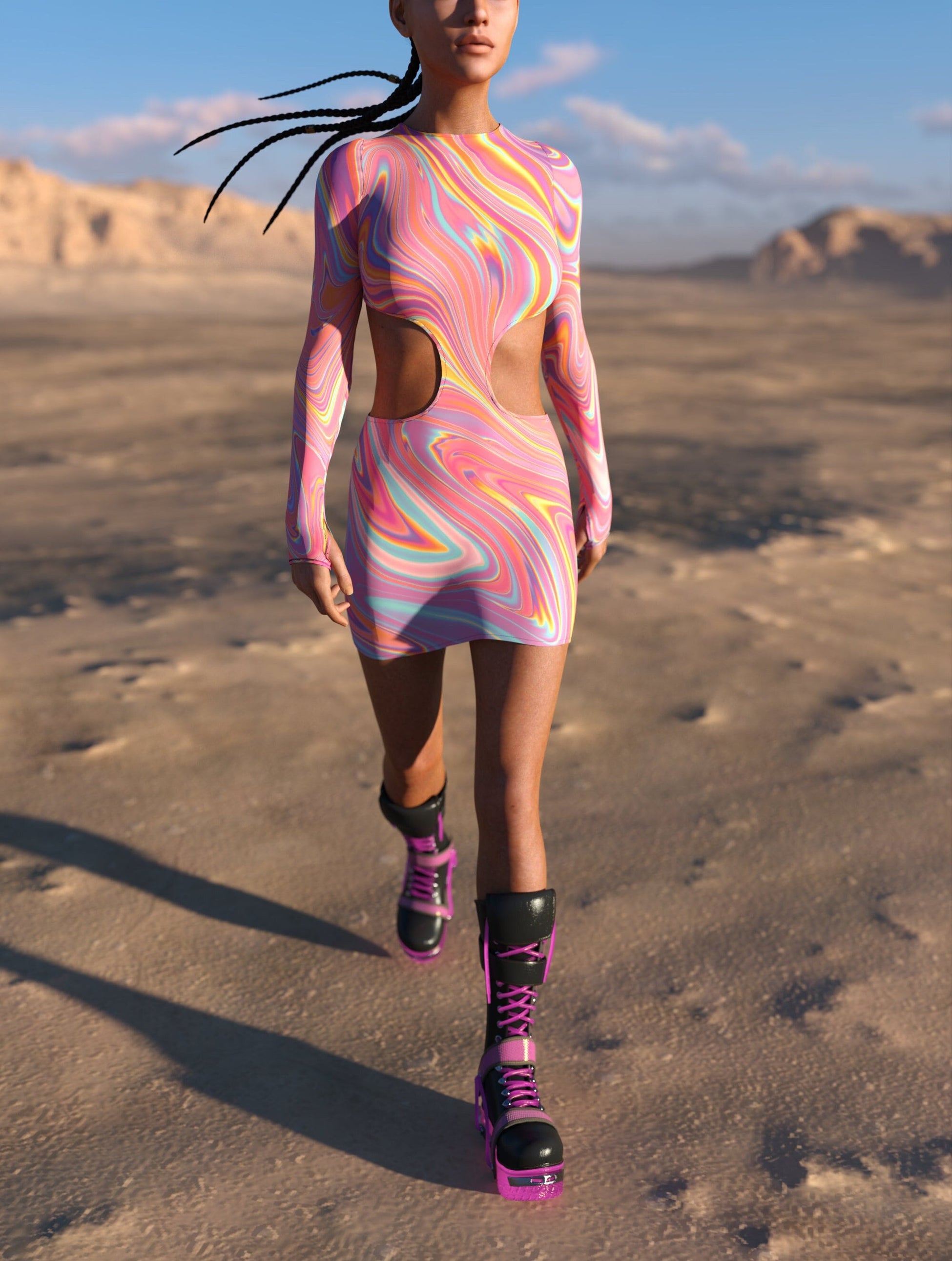Ivresse Side-Cutout Dress 2