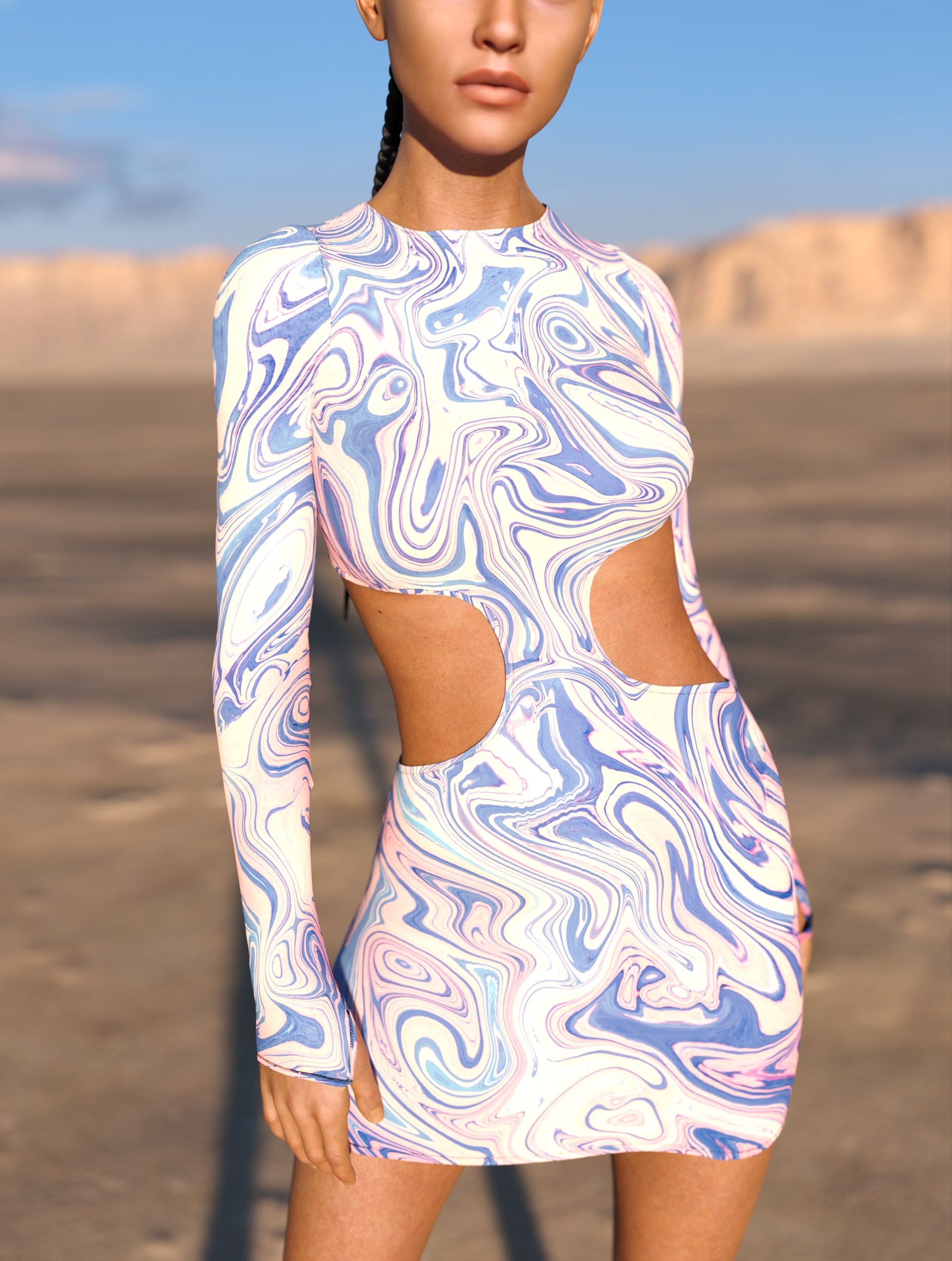 Onirique Side-Cutout Dress 1