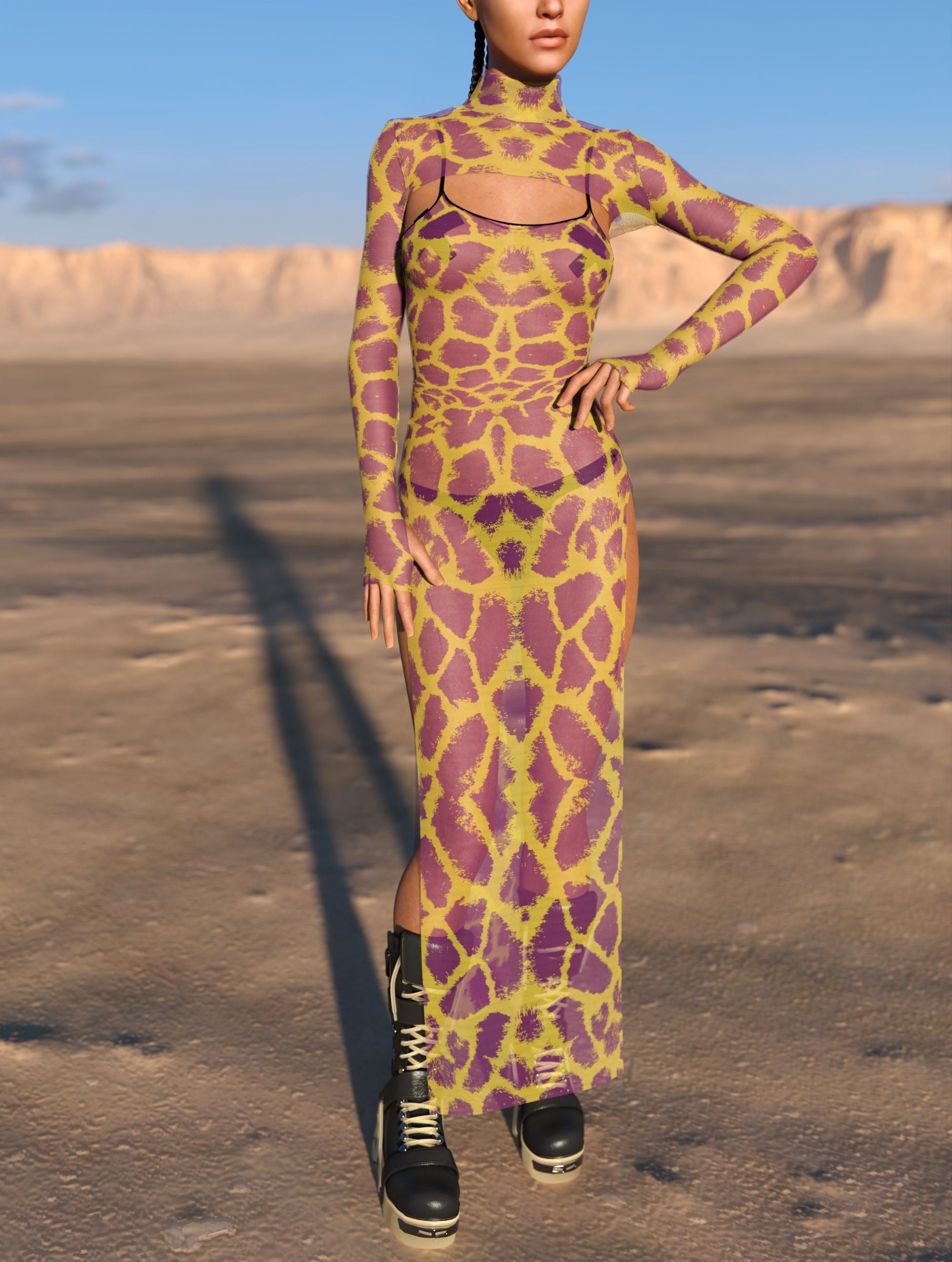 Higher Mesh Shrug Dress 2