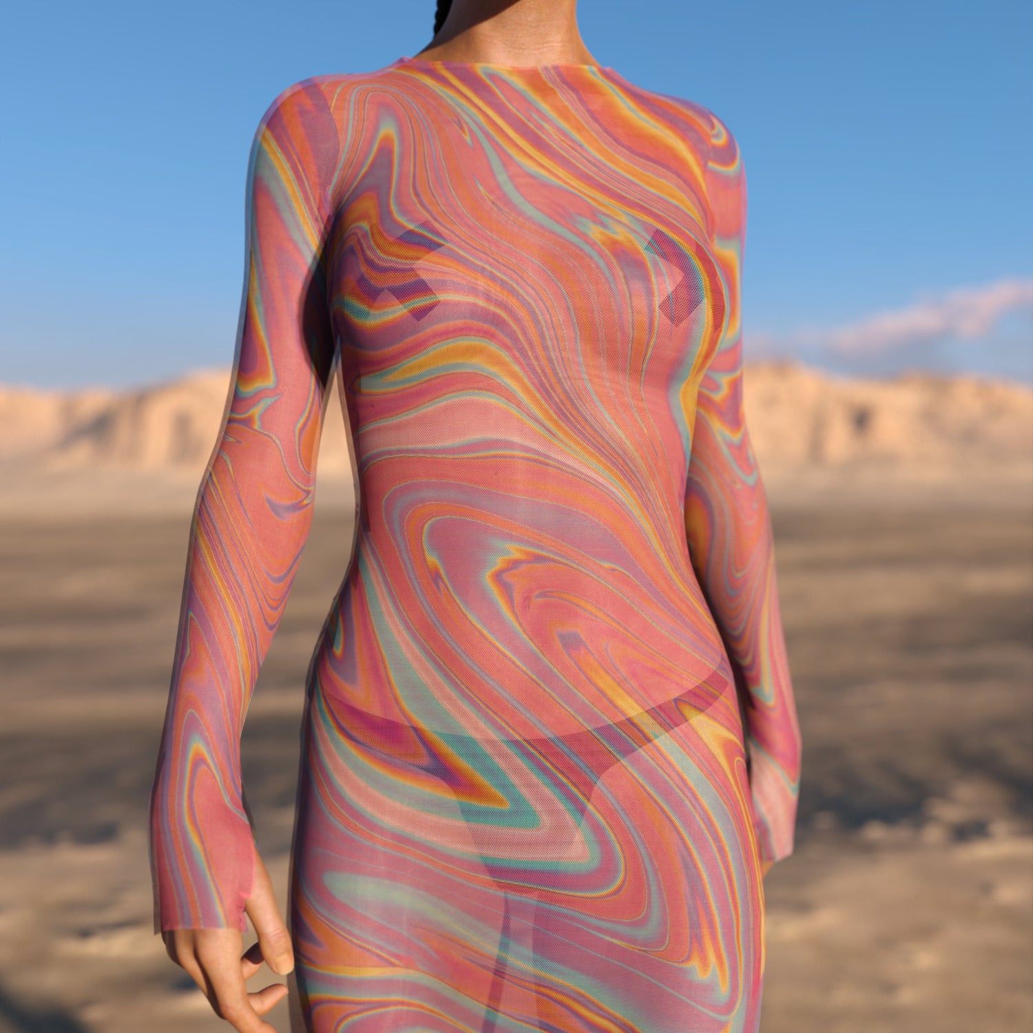 Ivresse Mesh Single Cut Dress