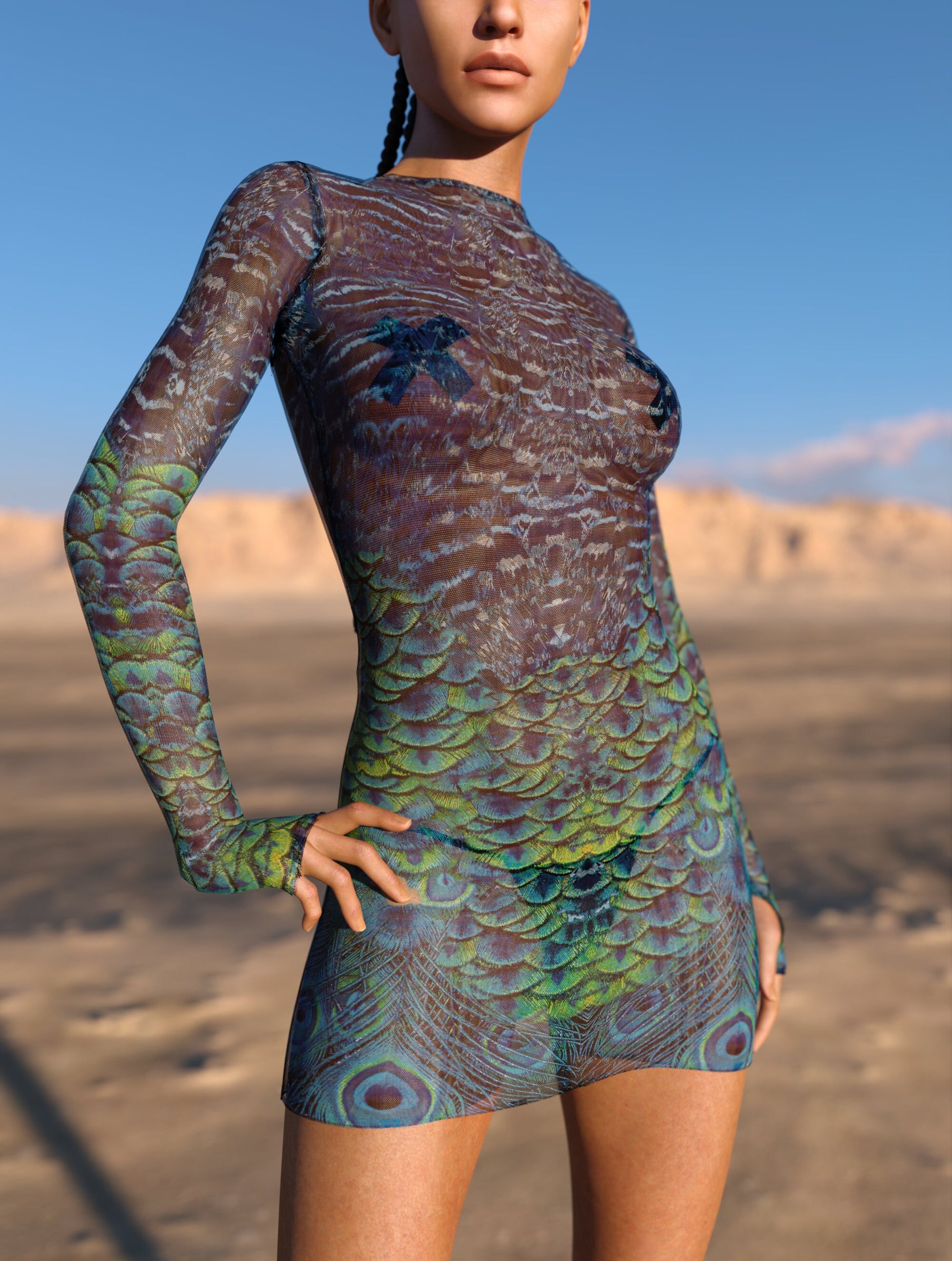 Peekok Mesh Short Dress 1