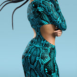 Blue Shananagans Side-Cutout Dress