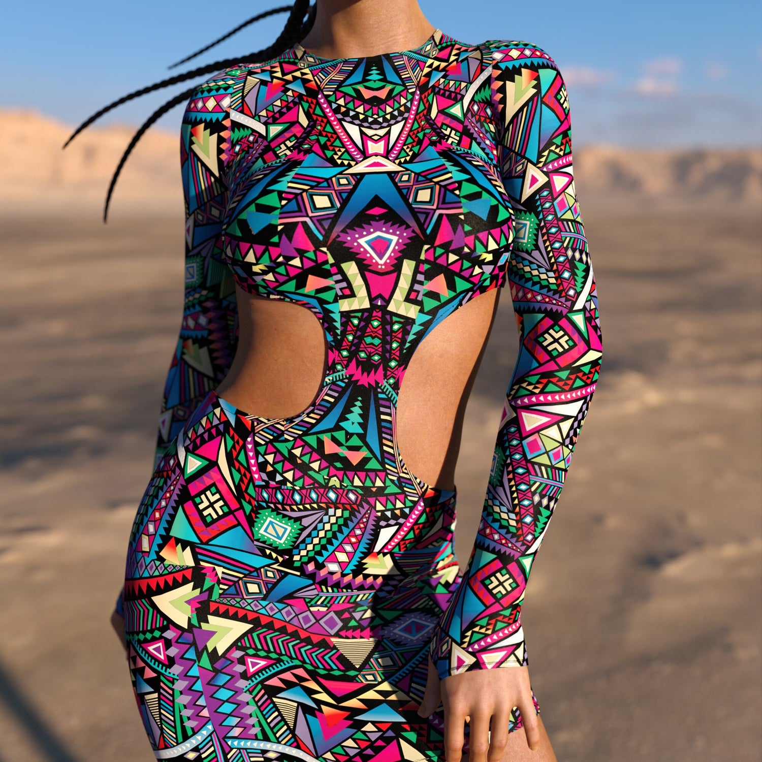 Pandemonium Side-Cutout Dress