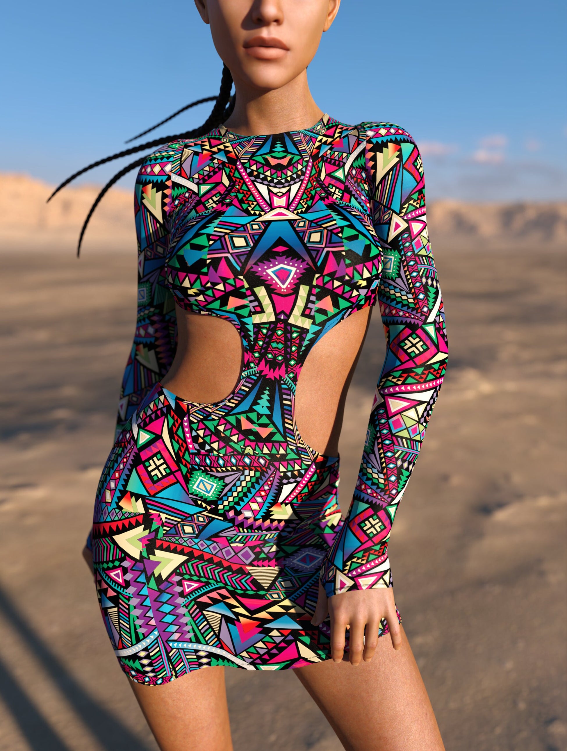 Pandemonium Side-Cutout Dress 1