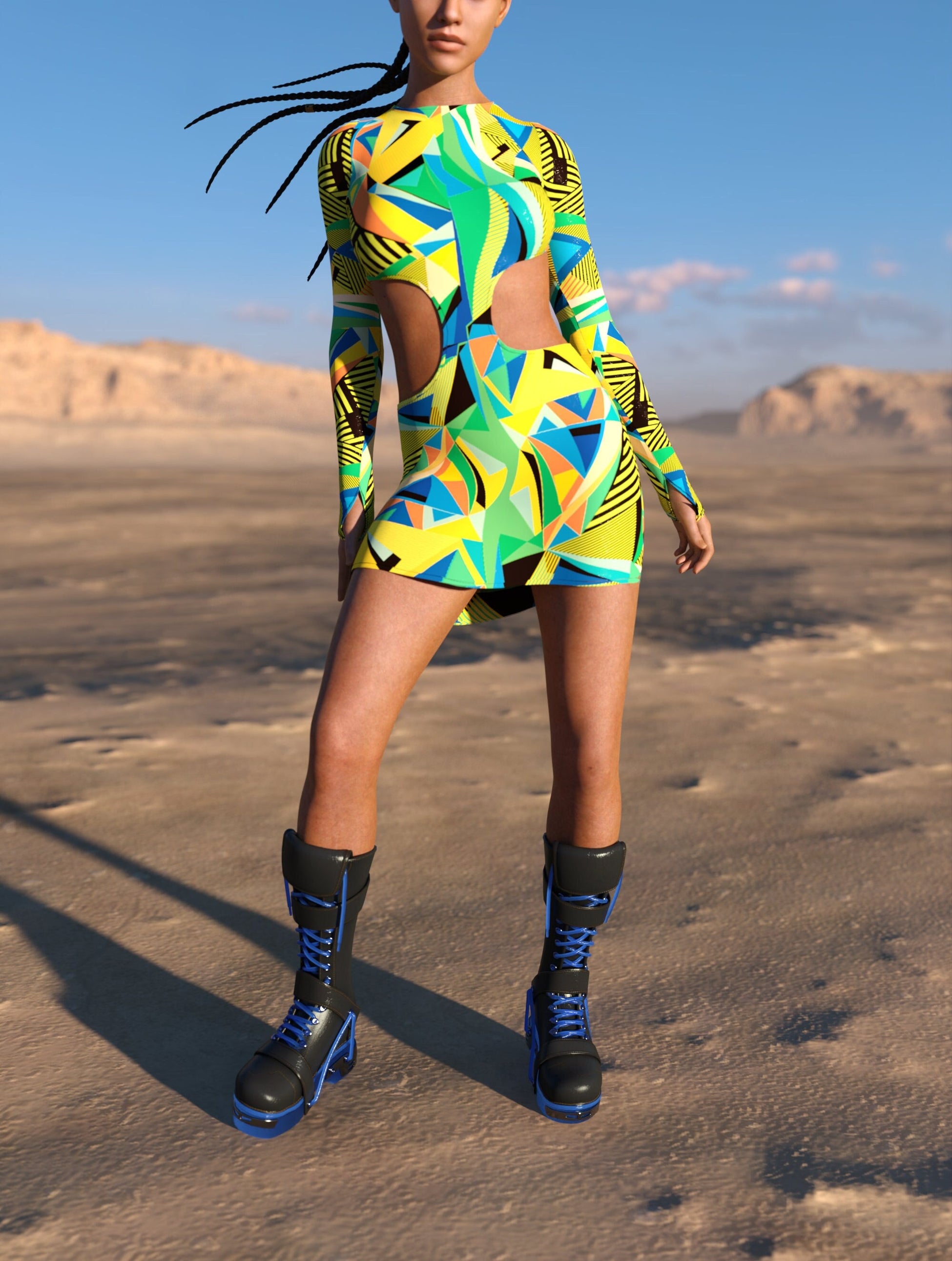 Jade Behemoth Side-Cutout Dress 2