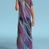 Liquid Steel Mesh Male Dust Collar Dress