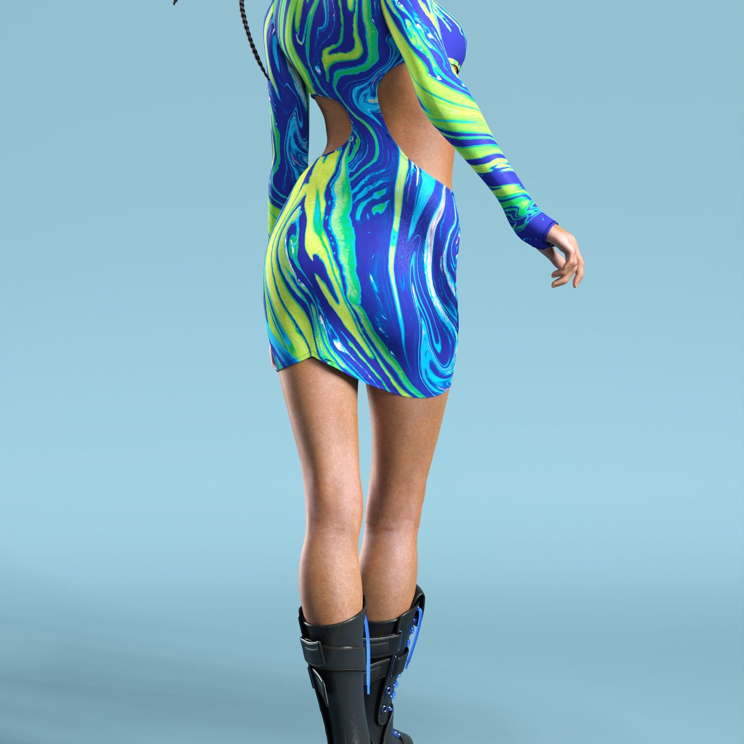 Chushy Side-Cutout Dress Festival, Club