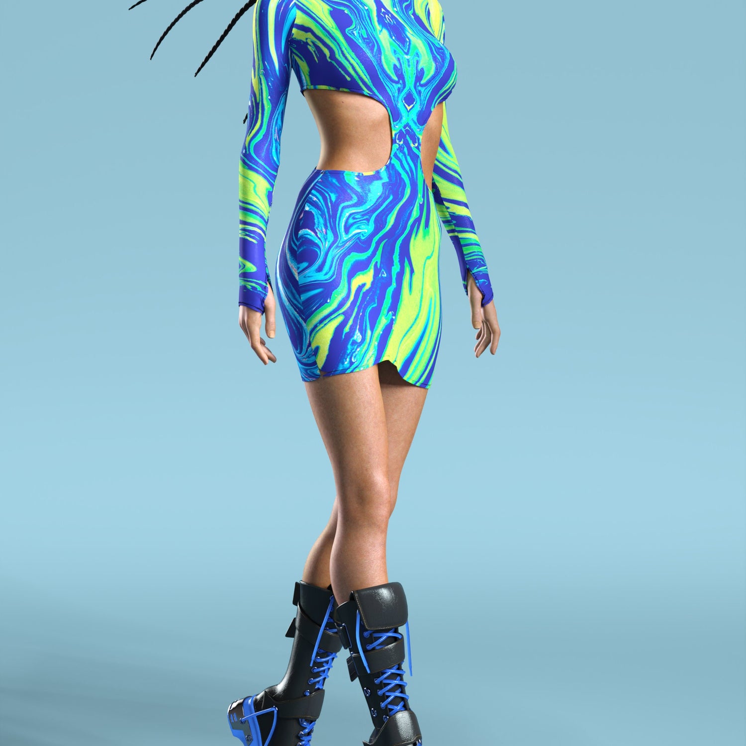 Women Chushy Side-Cutout Dress