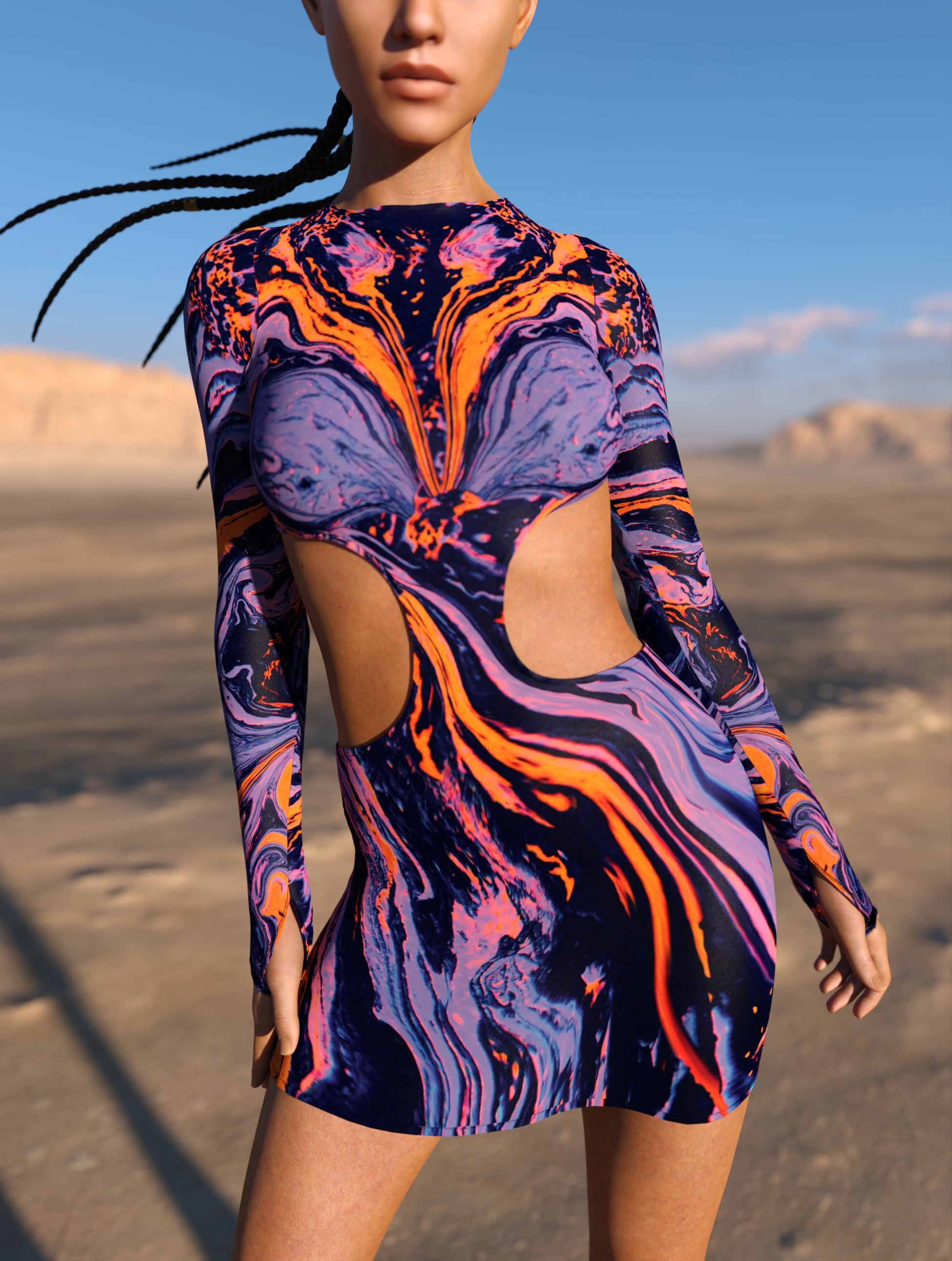 Heathen Side-Cutout Dress 1