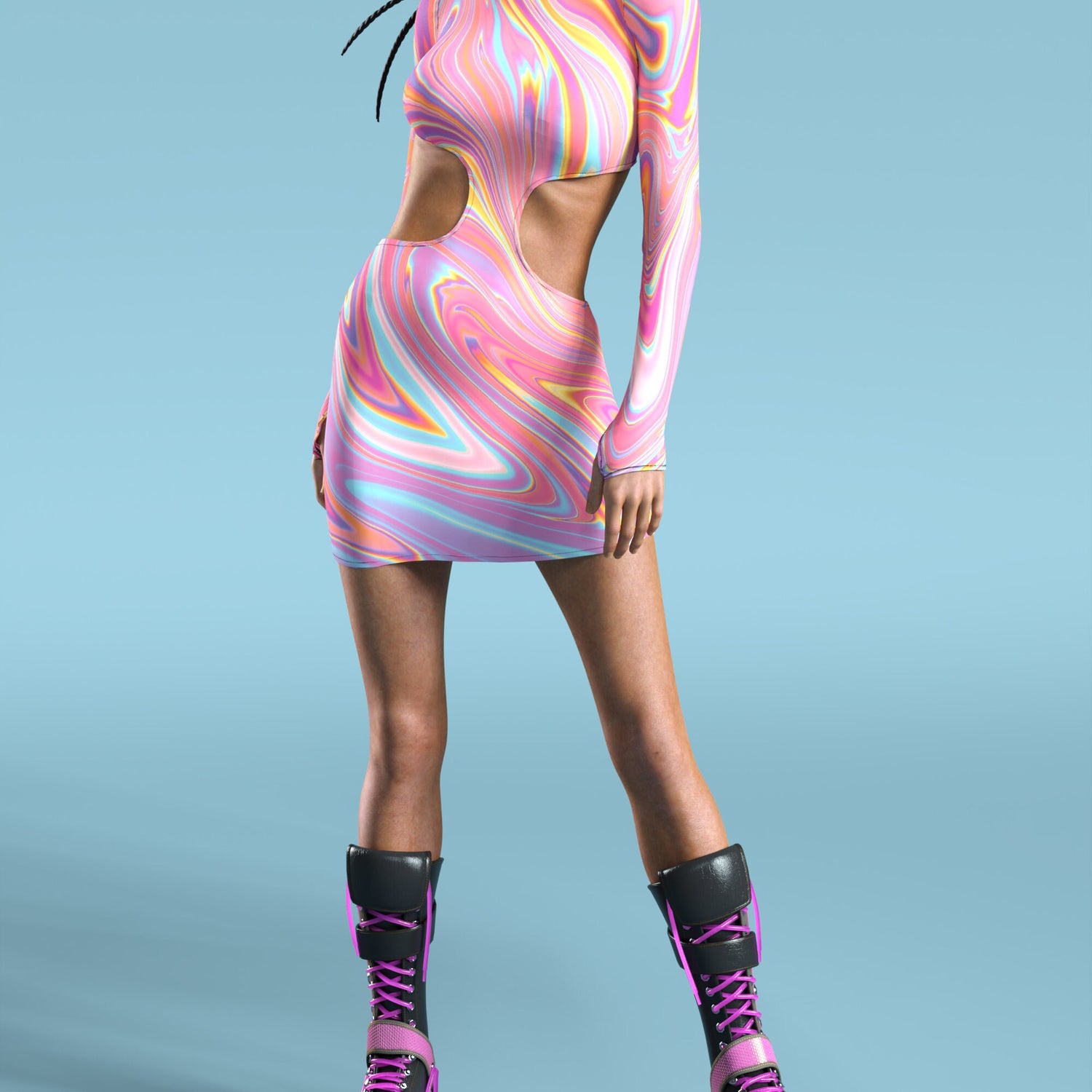 Women Ivresse Side-Cutout Dress