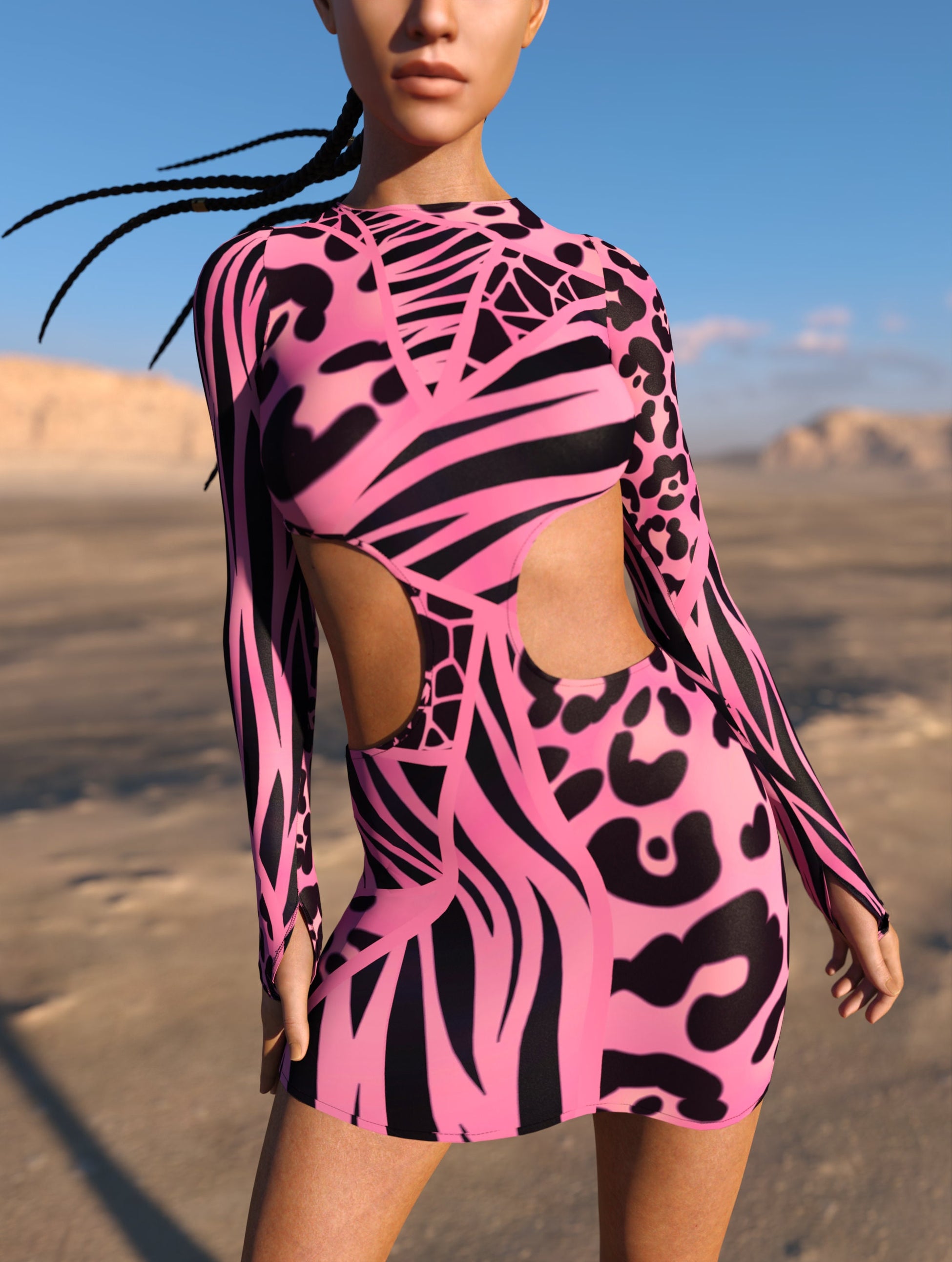 Wilderness Side-Cutout Dress 1