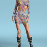 Exalted Mesh Side-Cutout Dress