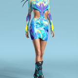 Folie Side-Cutout Dress