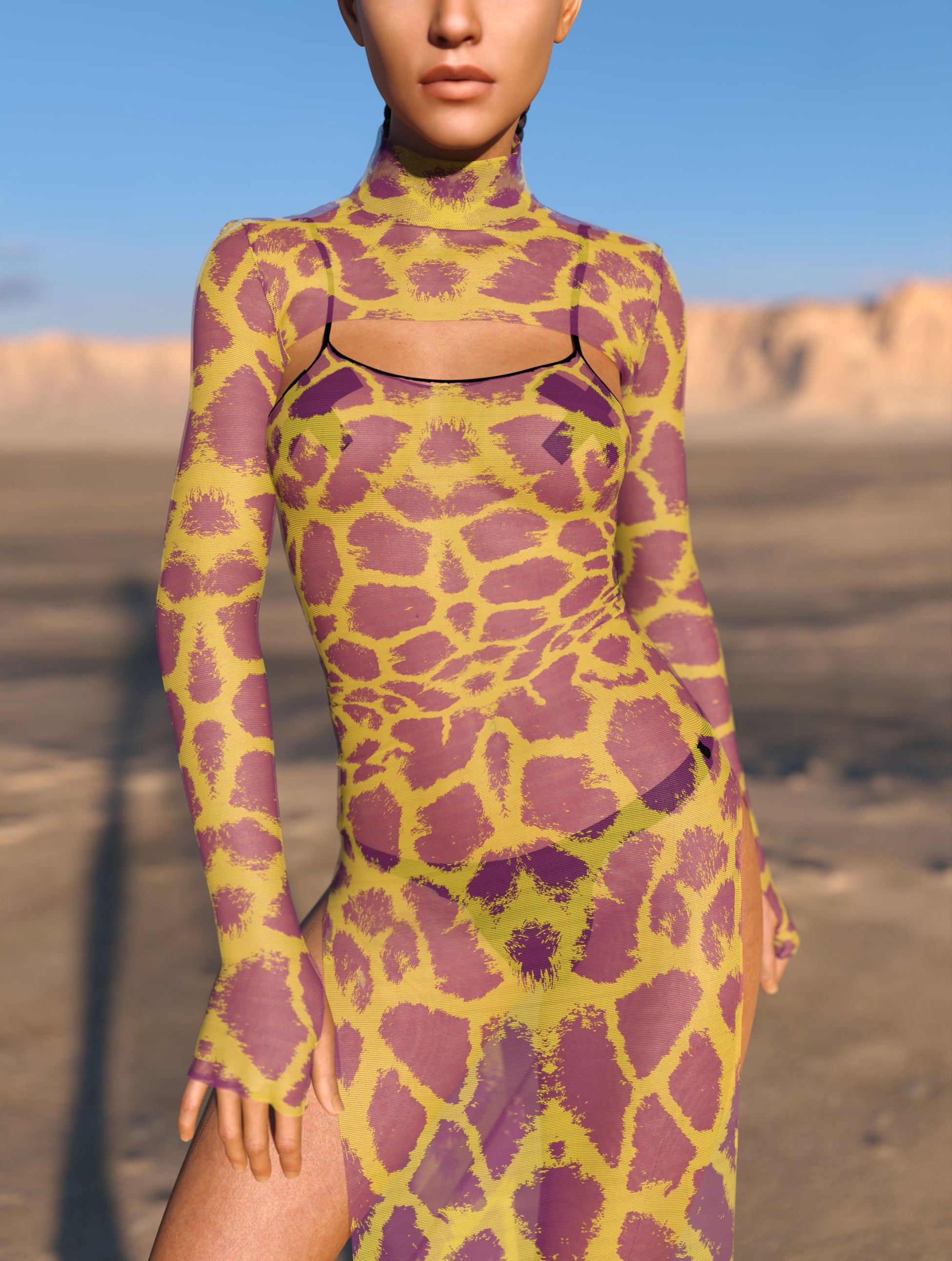 Higher Mesh Shrug Dress 1