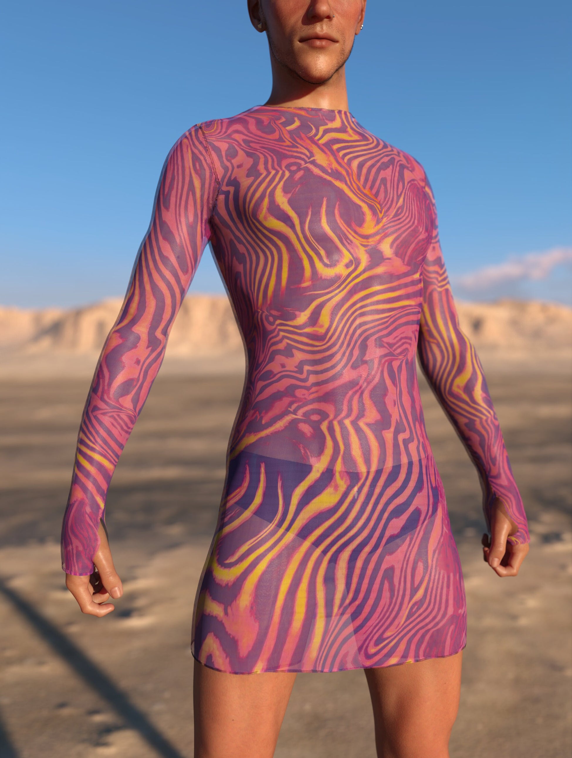 Amant Mesh Male Short Dress 1