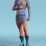 Tempest Mesh Male Short Dress