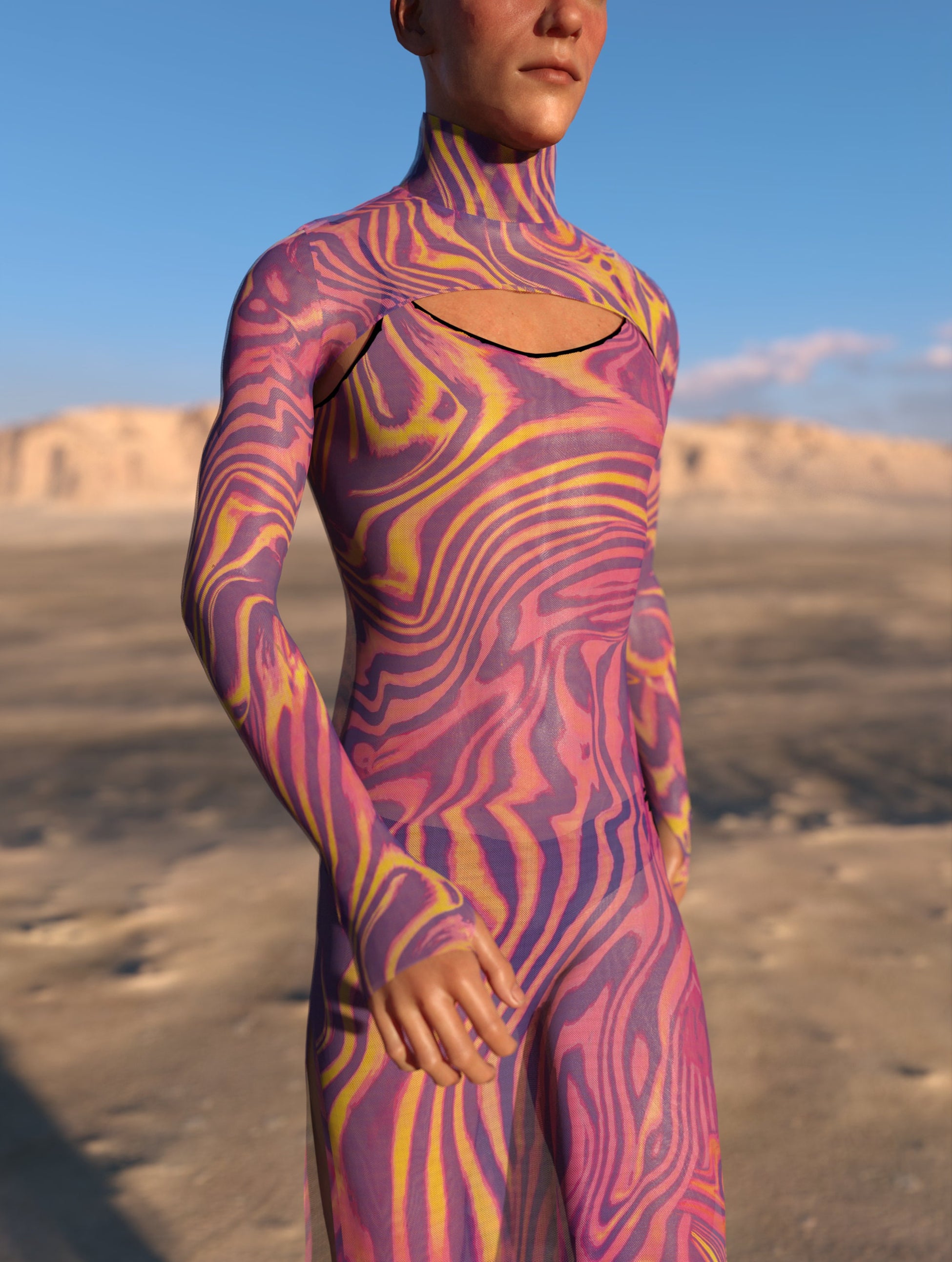 Amant Mesh Male Shrug Dress 1